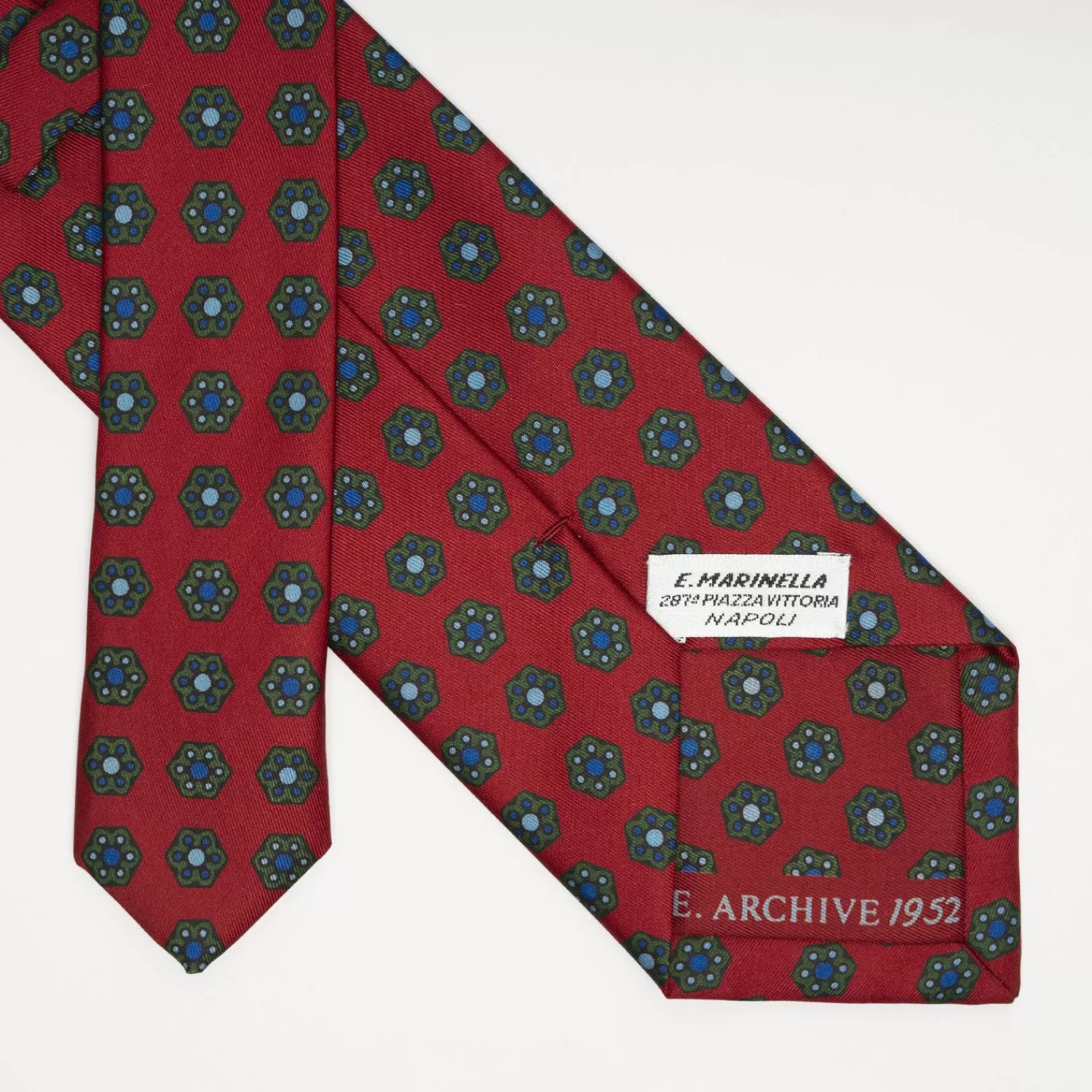 Burgundy Archivio Collection Silk Tie 1952_08>E.Marinella Best