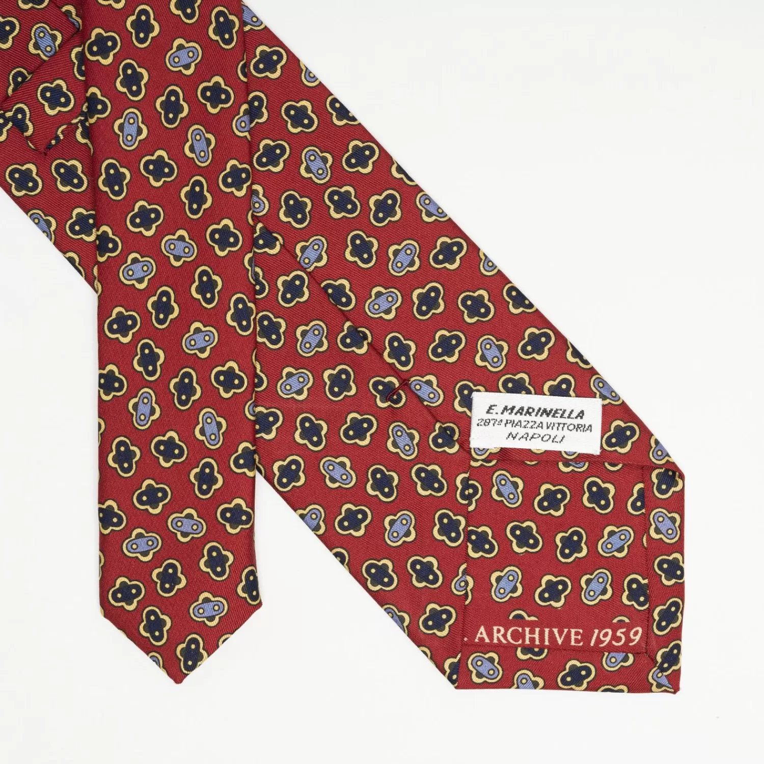 Burgundy Archivio Collection Silk Tie 1959_02>E.Marinella Store