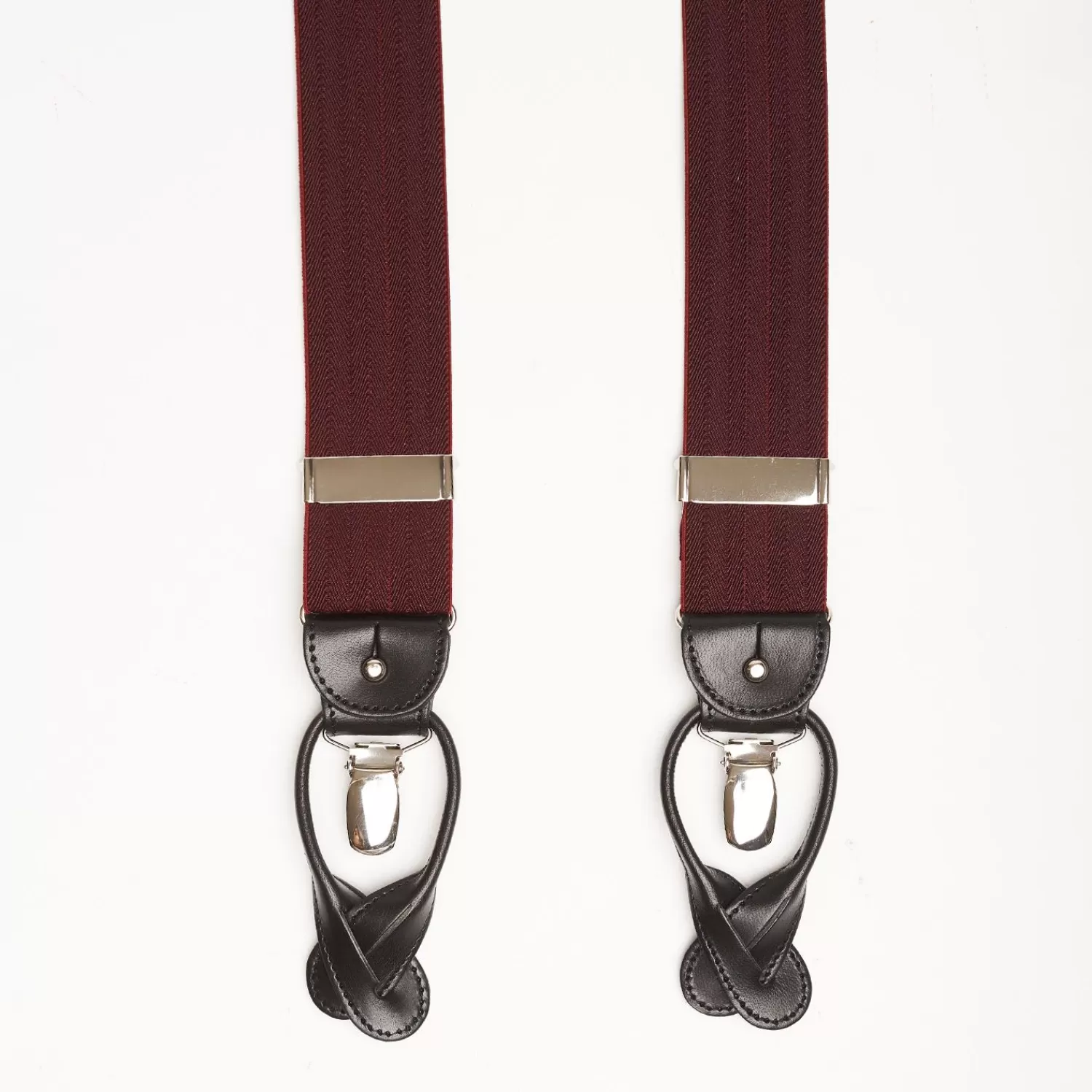 Burgundy Braces - Herringbone Pattern>E.Marinella Discount