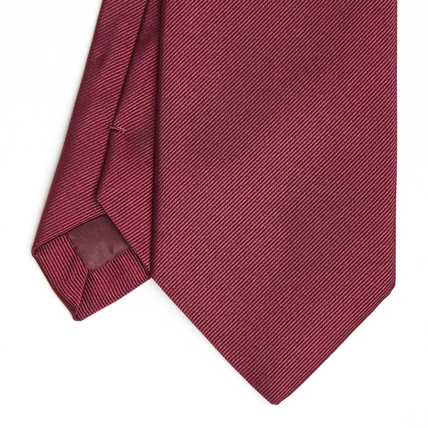 Burgundy Sartorial Jacquard Silk Tie - Solid Colours>E.Marinella Hot