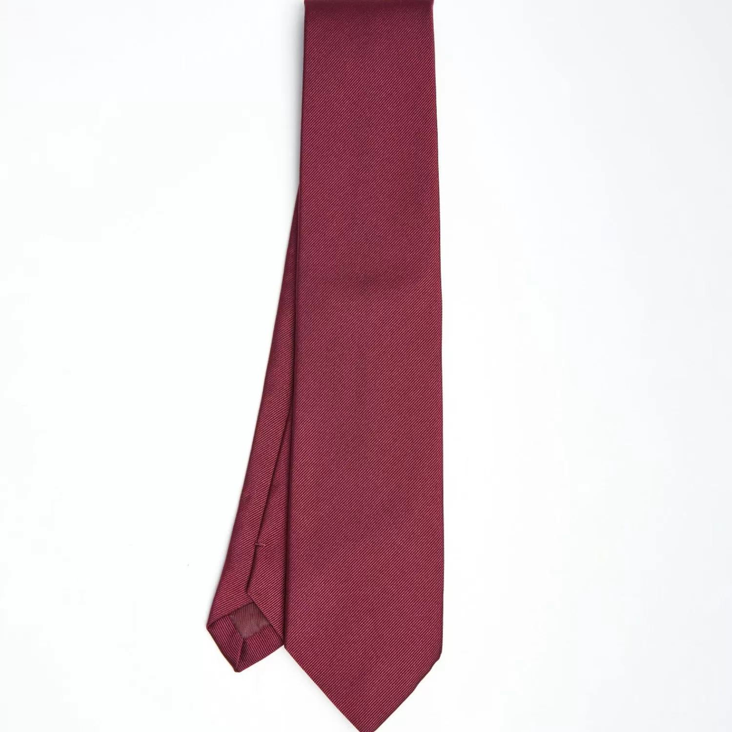 Burgundy Sartorial Jacquard Silk Tie - Solid Colours>E.Marinella Hot