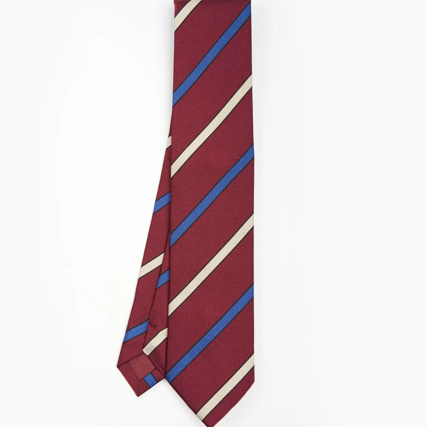 Burgundy Sartorial Striped Tie>E.Marinella Best Sale