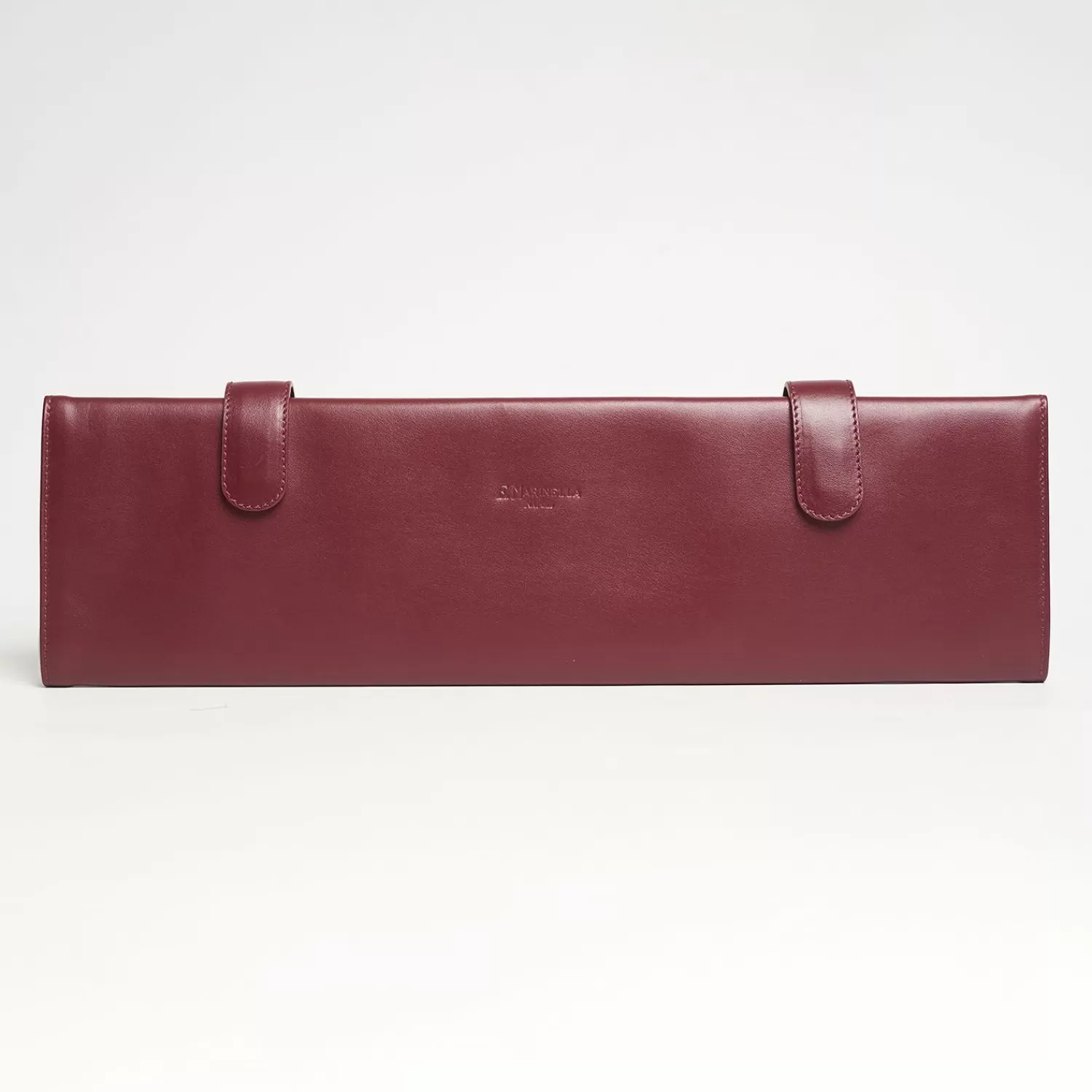 Burgundy Travel Tie Holder In Leather>E.Marinella Sale