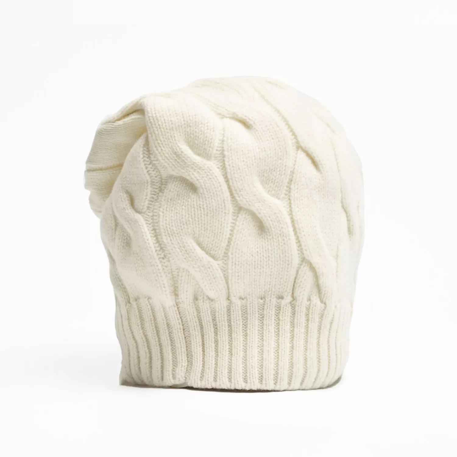 Cable-Knit Beige Wool Hat>E.Marinella Sale