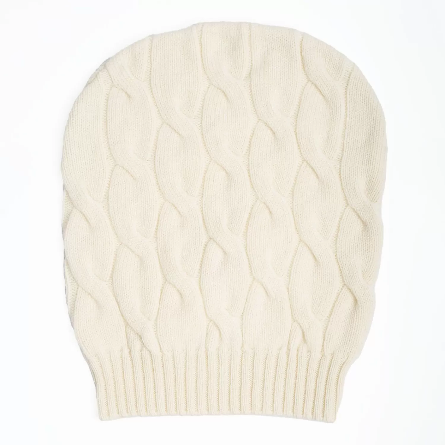 Cable-Knit Beige Wool Hat>E.Marinella Sale