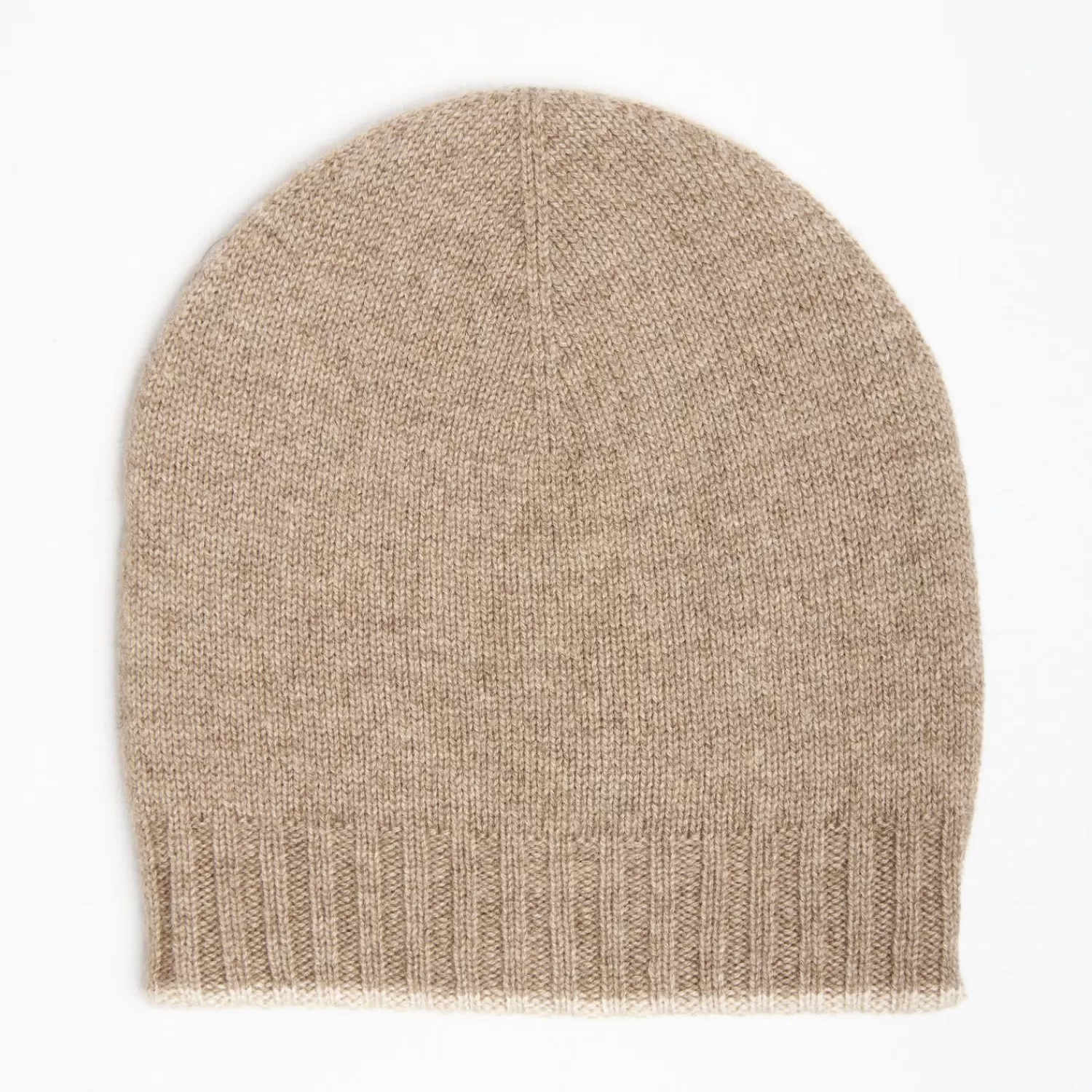 Camel And White Bicolor Cashmere Beanie>E.Marinella Best Sale