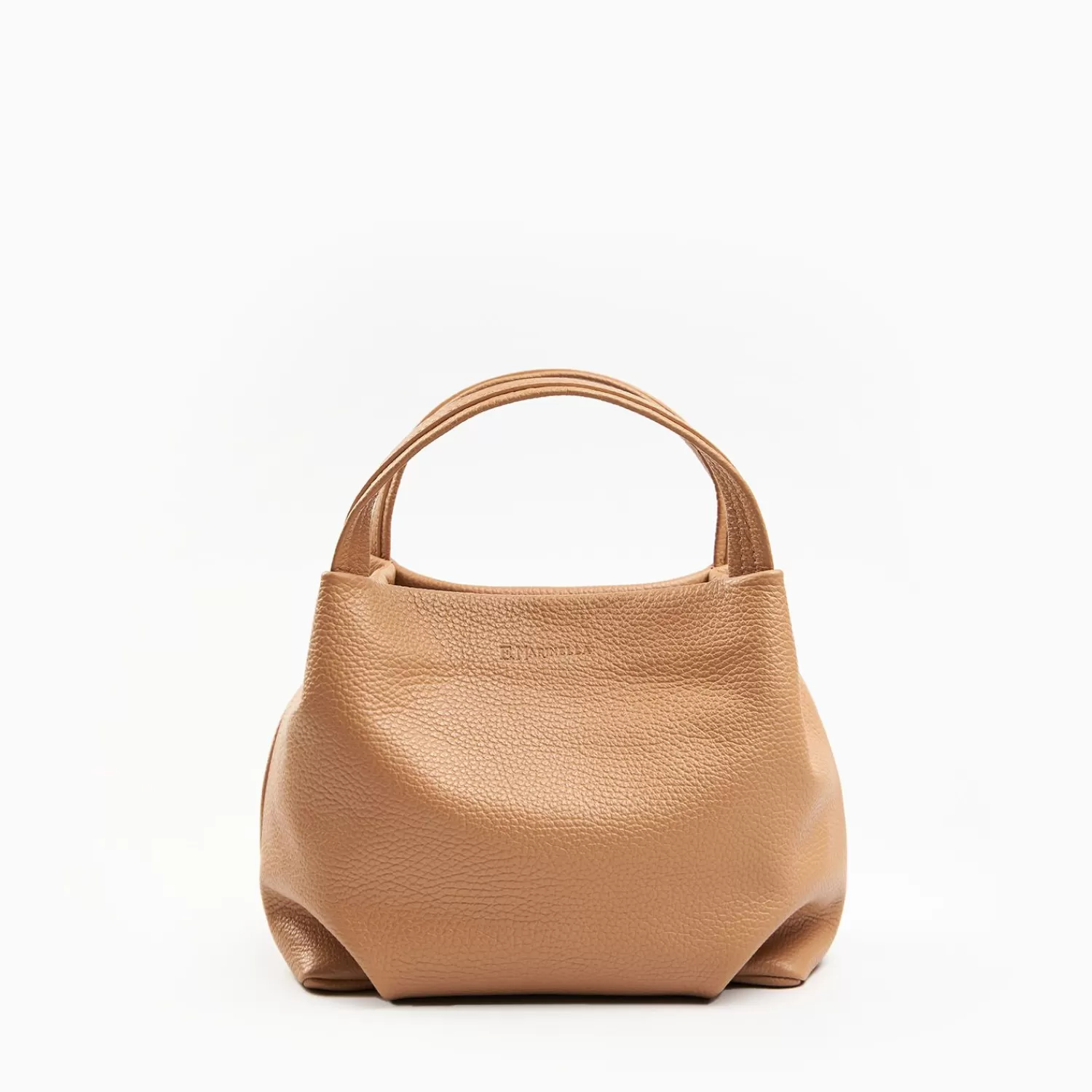 Camel Textured Leather Soft Mini Bag>E.Marinella Clearance