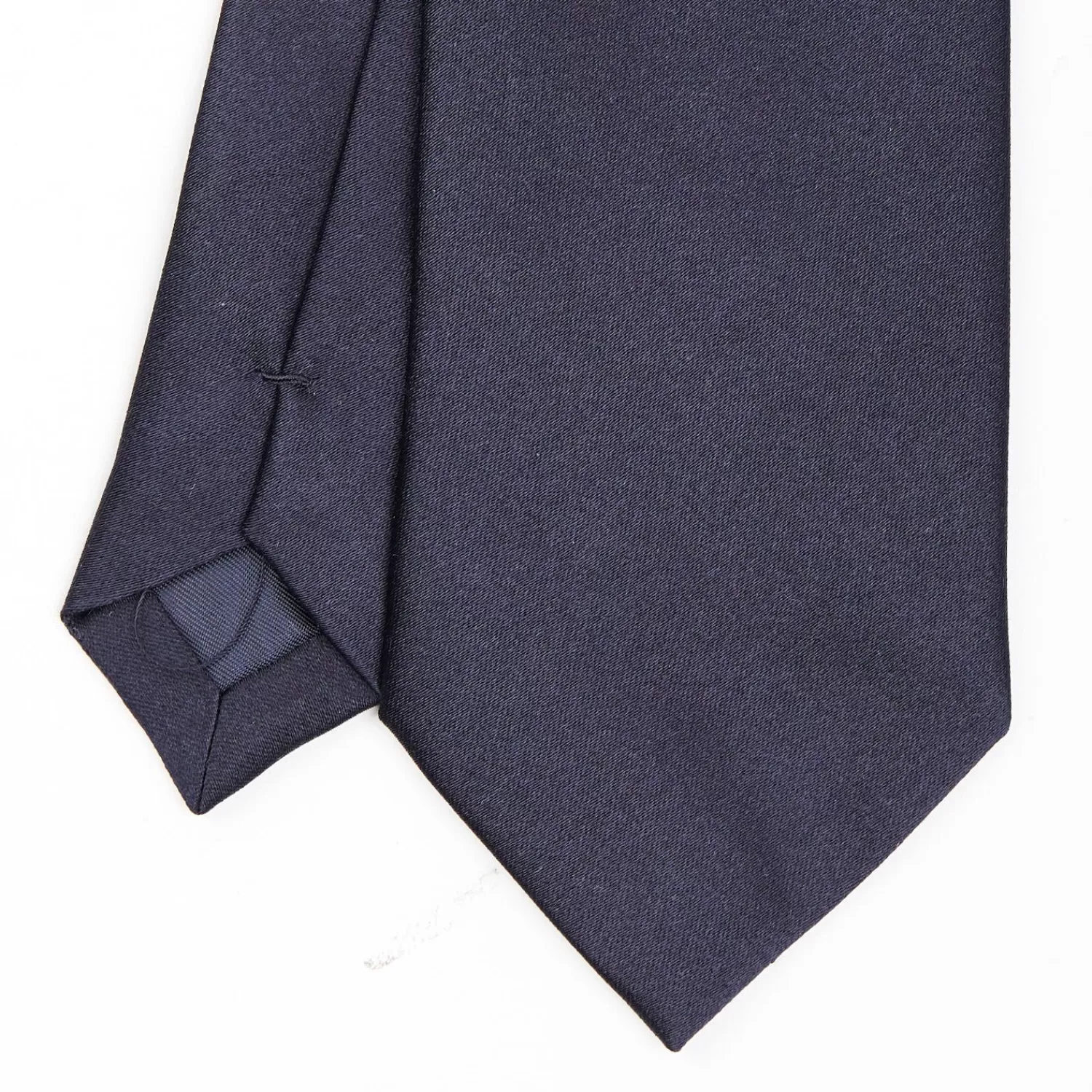 Cerimonial Solid Dark Blue Silk Satin Tie>E.Marinella Hot