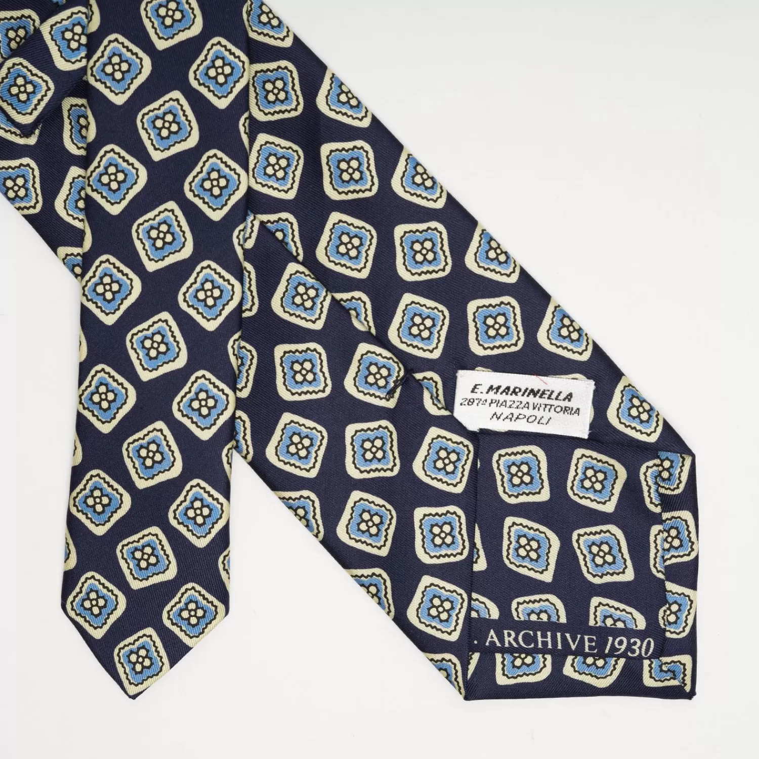 Dark Blue Archivio Collection Silk Tie 1930-01>E.Marinella Hot