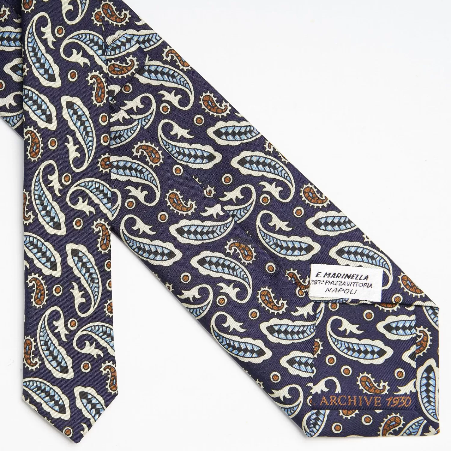 Dark Blue Archivio Collection Silk Tie 1930-1-01>E.Marinella Online