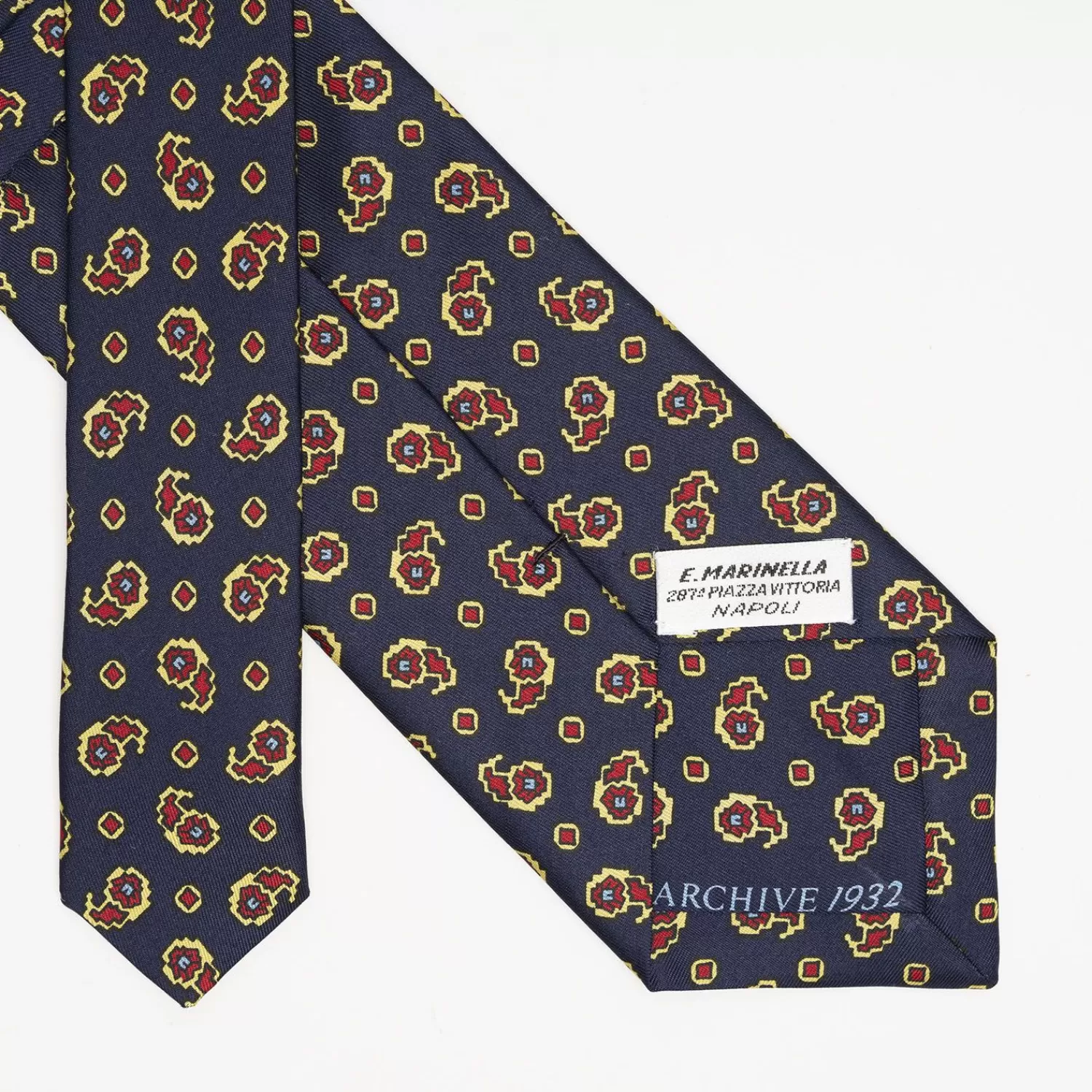 Dark Blue Archivio Collection Silk Tie 1932_01>E.Marinella Online