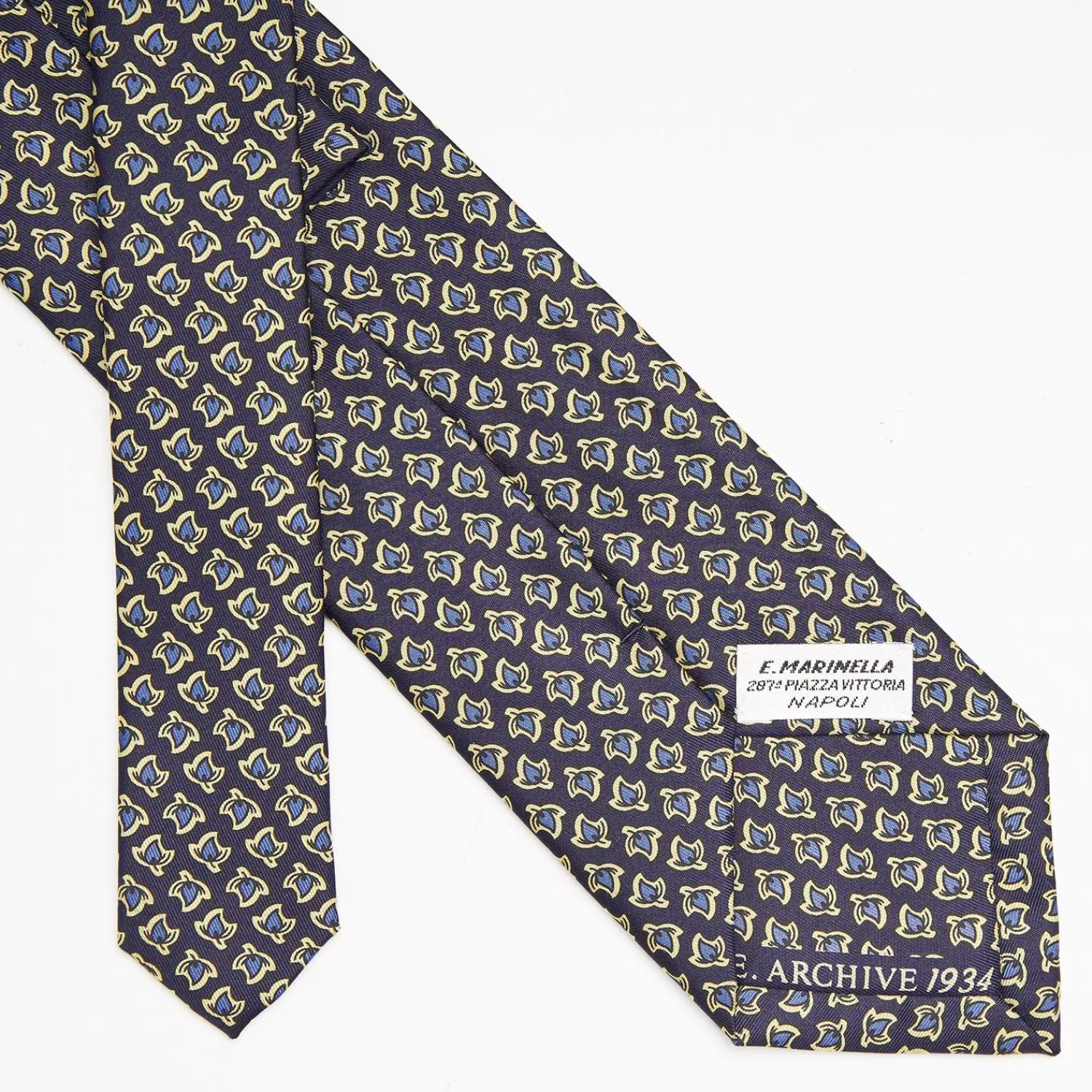 Dark Blue Archivio Collection Silk Tie 1934-01>E.Marinella Best Sale