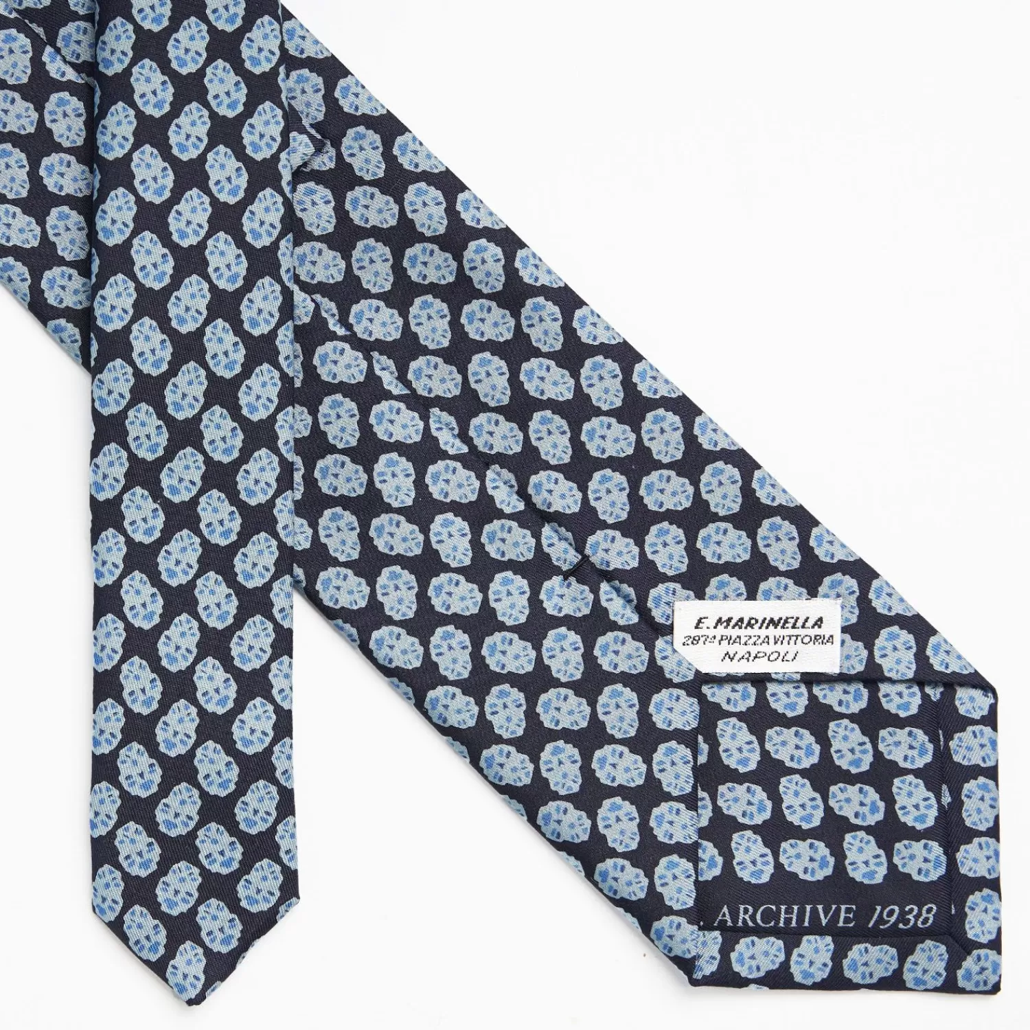 Dark Blue Archivio Collection Silk Tie 1938-1-02>E.Marinella Best Sale