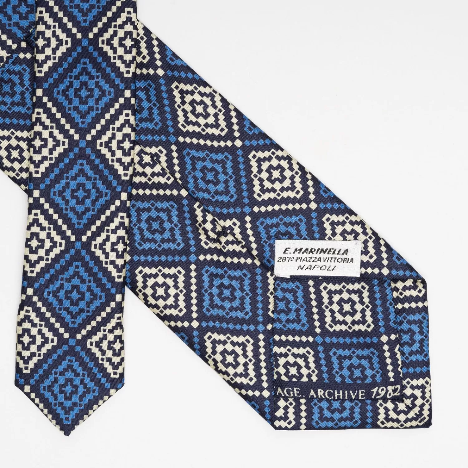 Dark Blue Archivio Collection Silk Tie 1982_01>E.Marinella Cheap