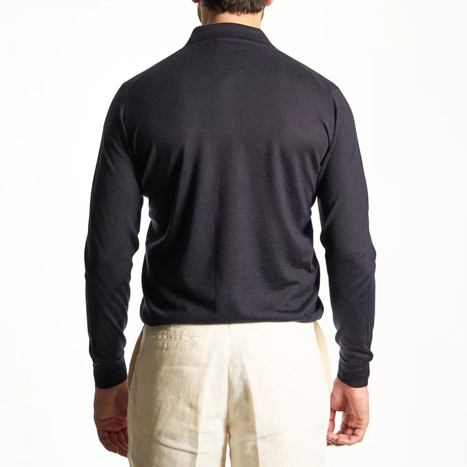 Dark Blue Cashmere And Silk Polo Shirt>E.Marinella Cheap