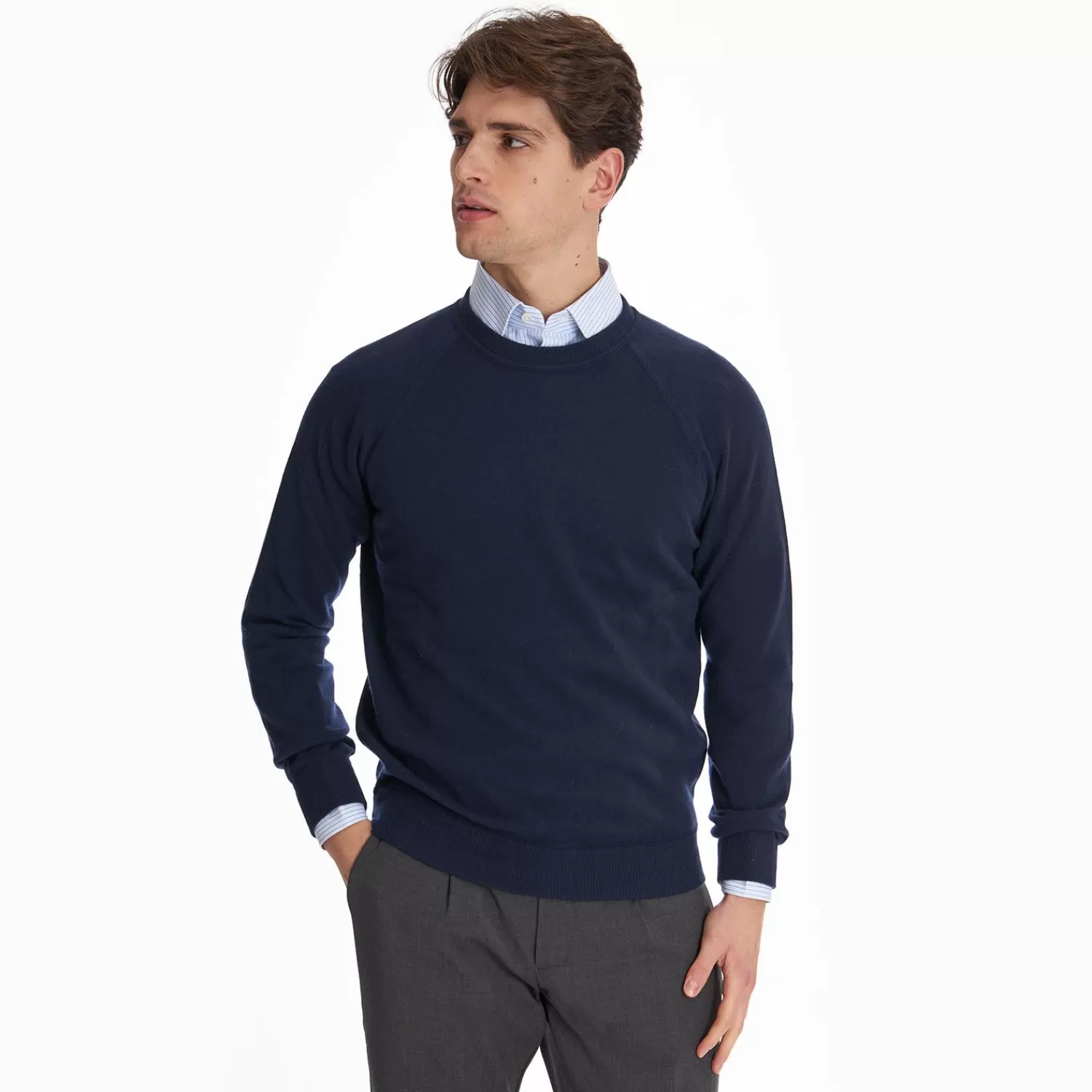 Dark Blue Cashmere Sweatshirt>E.Marinella Cheap