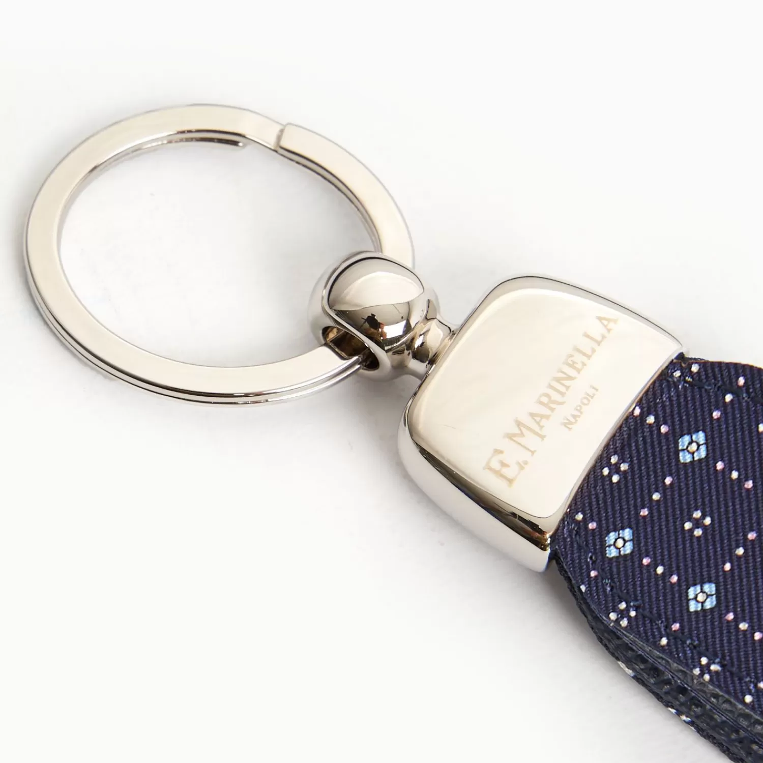 Dark Blue Keyfob In Silk And Leather>E.Marinella Cheap