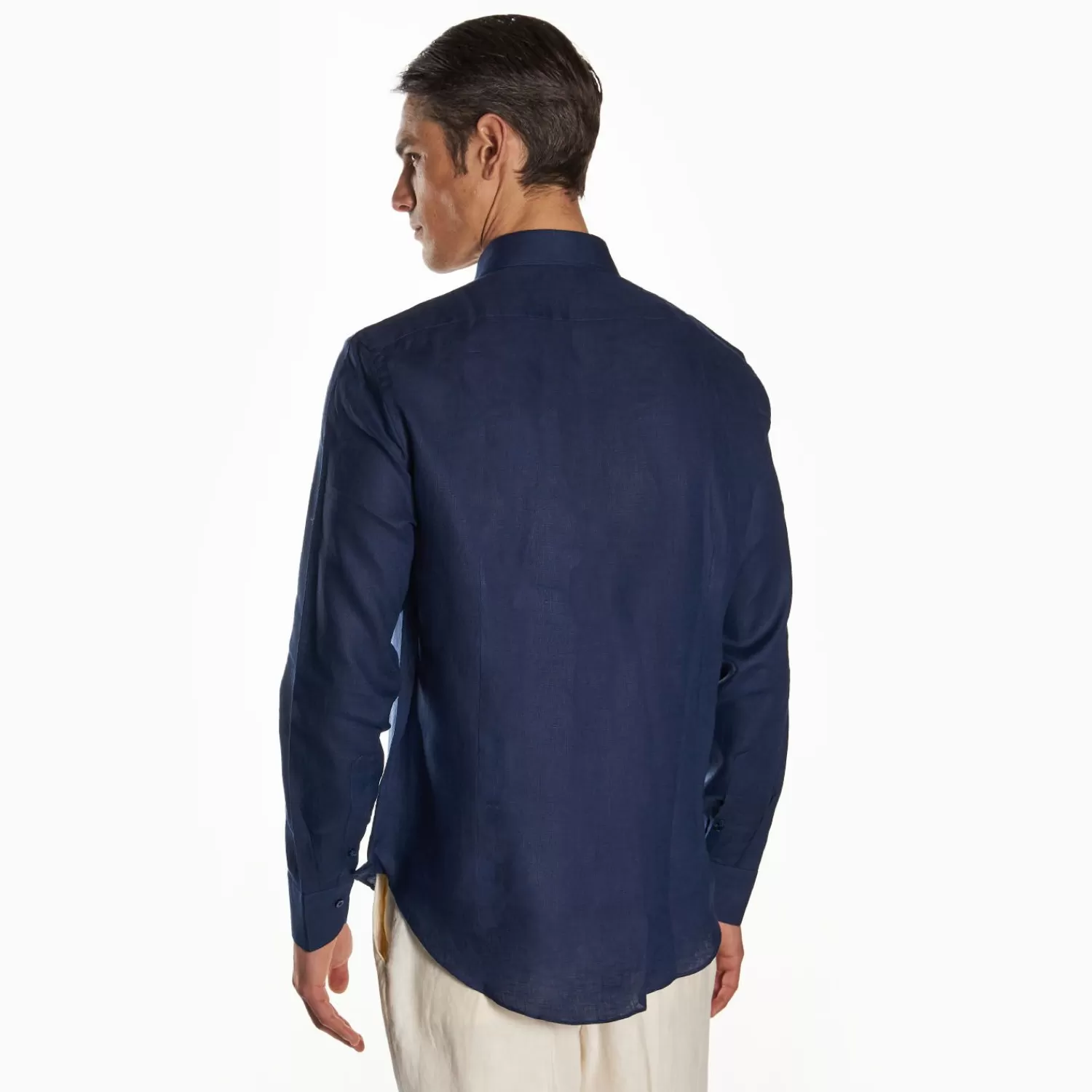 Dark Blue Linen Shirt>E.Marinella Flash Sale