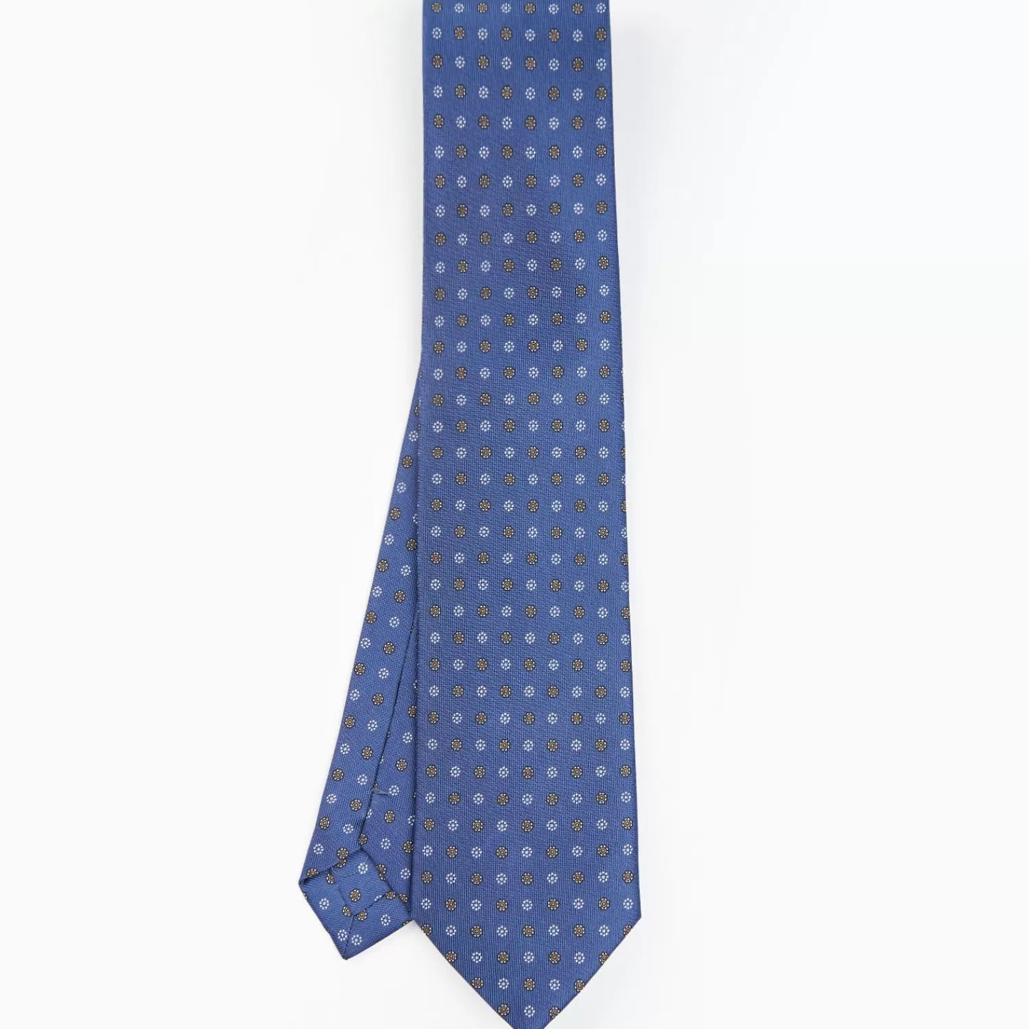 Dark Blue Sartorial Classic Silk Tie - Small Flower Pattern>E.Marinella Best Sale