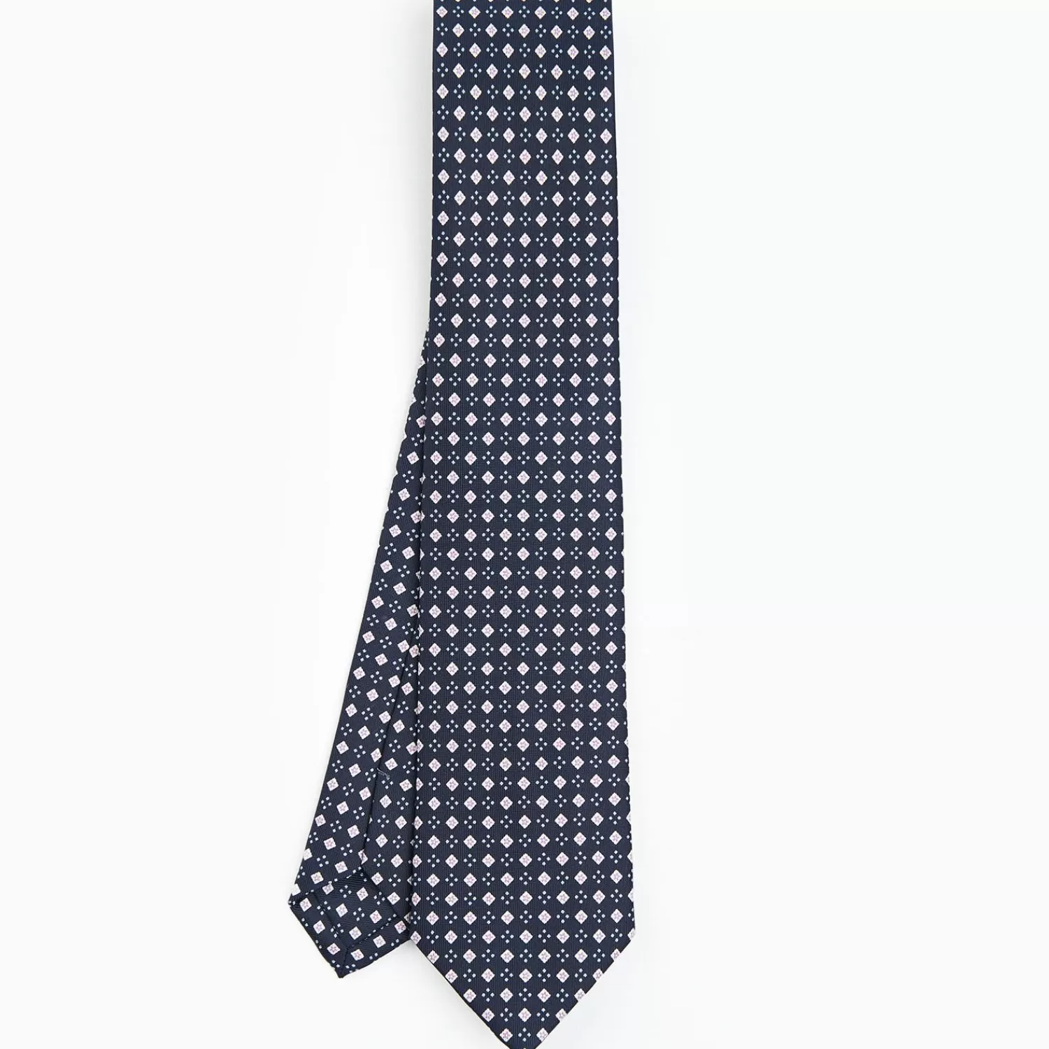 Dark Blue Sartorial Classic Silk Tie - Small Flower Pattern>E.Marinella Best