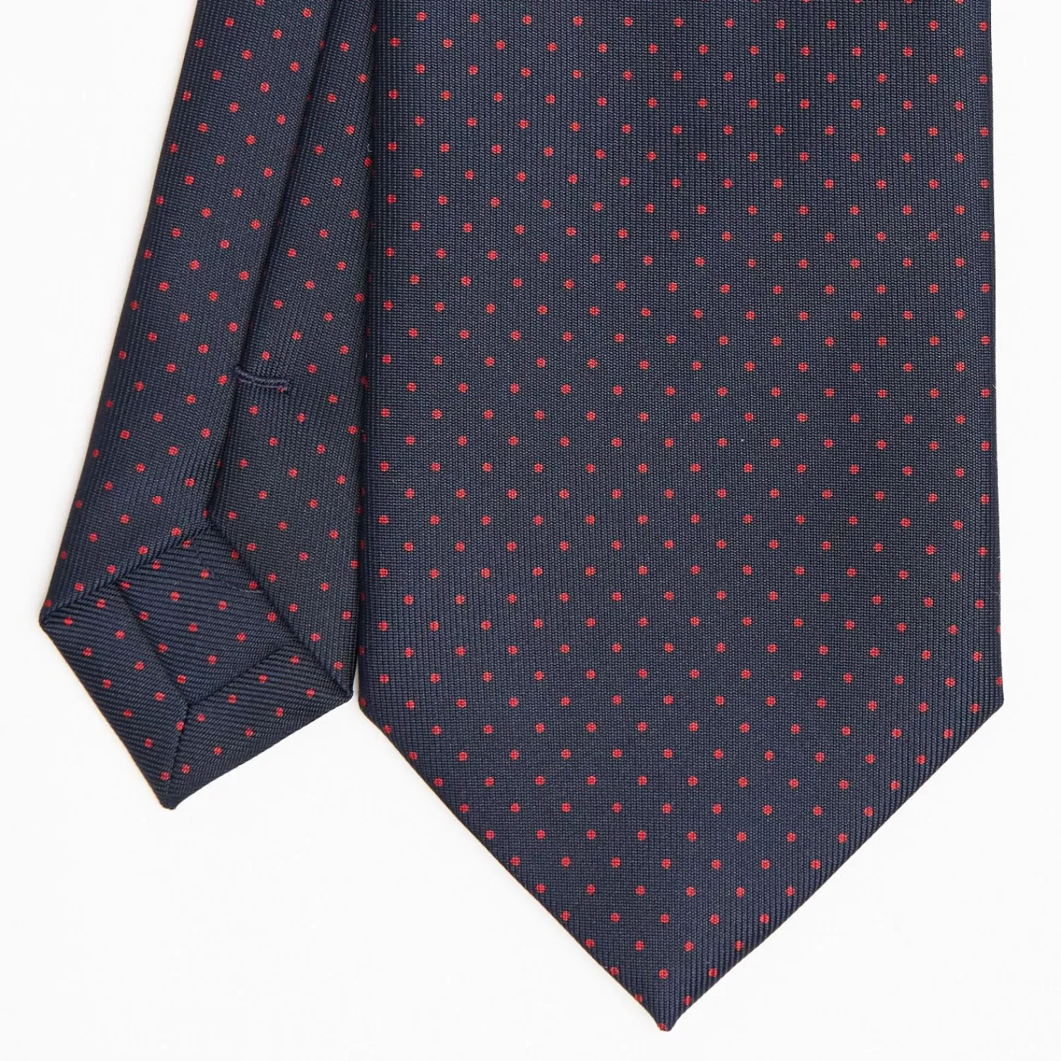 Dark Blue Sartorial Classic Silk Tie Polka Dot Pattern>E.Marinella Best