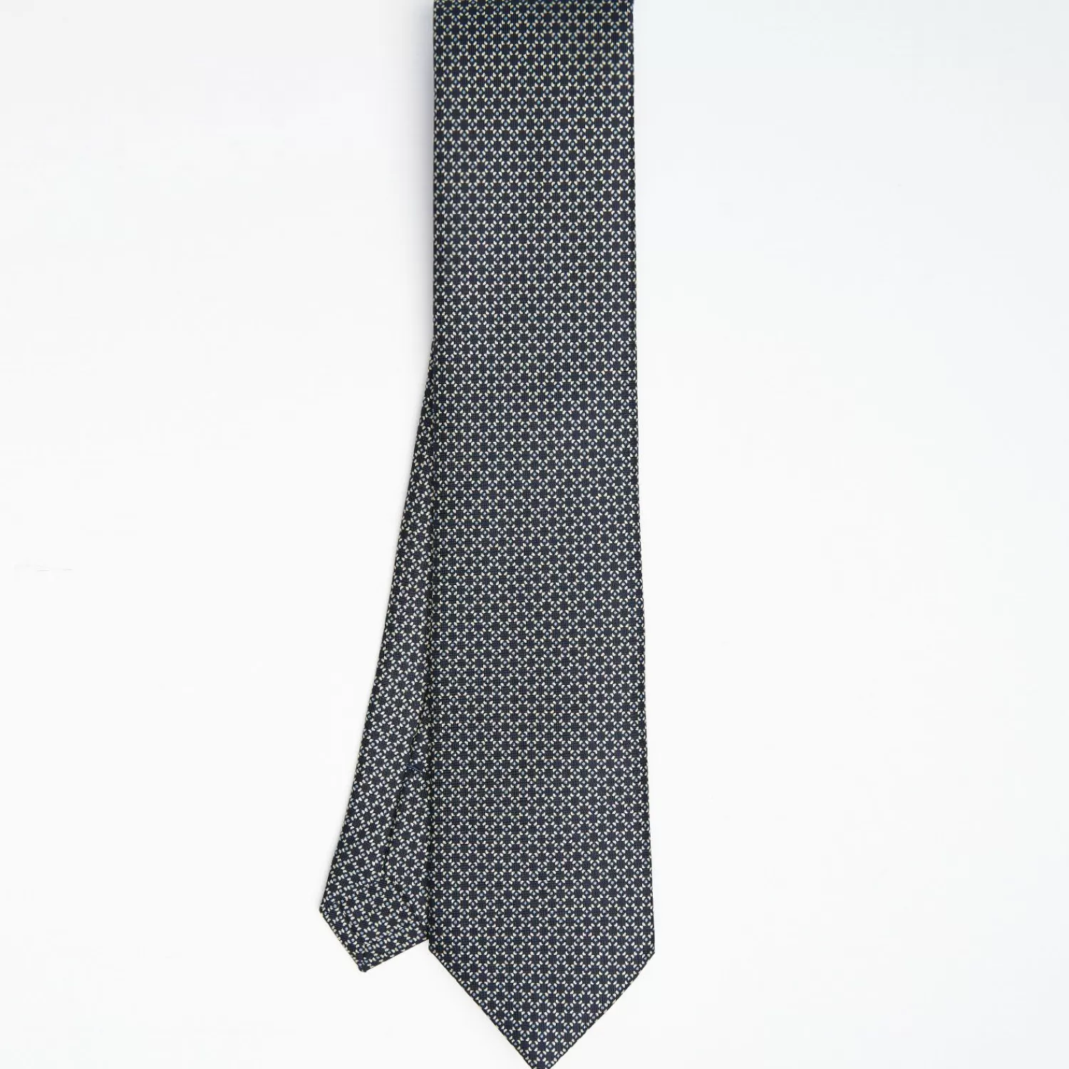 Dark Blue Sartorial Classic Silk Tie Small Geometric Pattern>E.Marinella Best