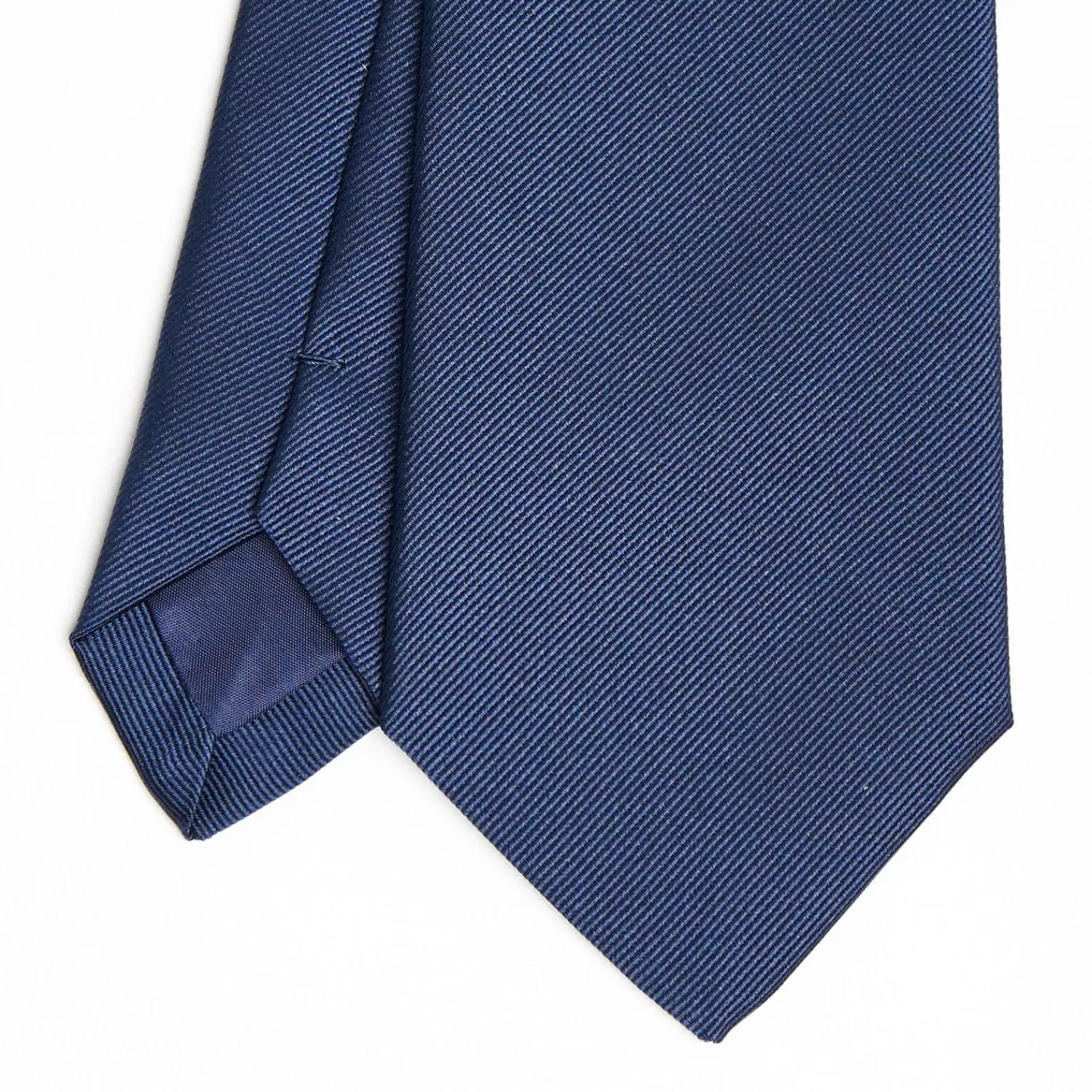 Dark Blue Sartorial Jacquard Silk Tie - Solid Colours>E.Marinella Shop