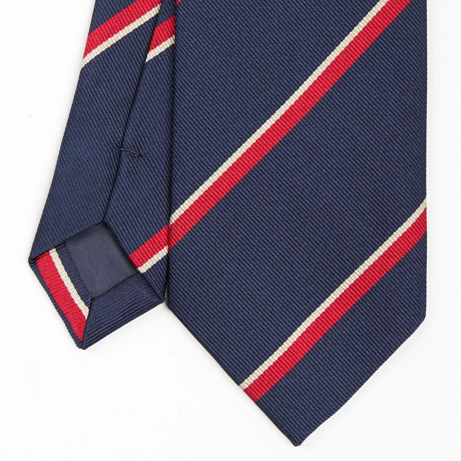 Dark Blue Sartorial Striped Silk Tie>E.Marinella Cheap