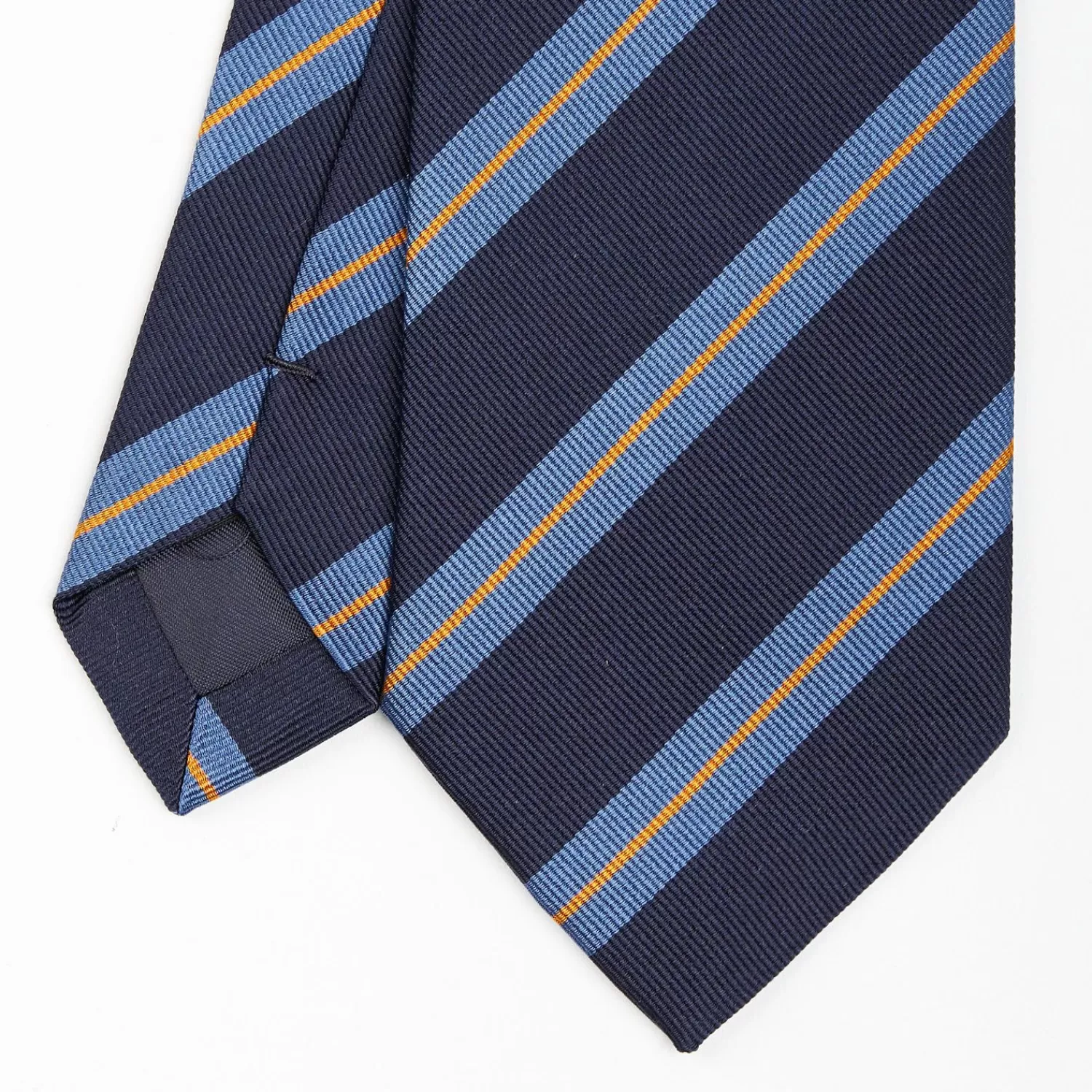 Dark Blue Sartorial Striped Silk Tie>E.Marinella Best Sale