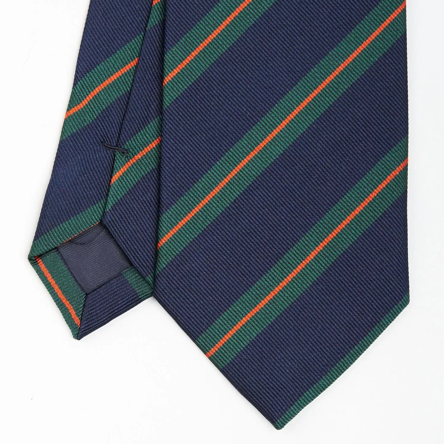 Dark Blue Sartorial Striped Silk Tie>E.Marinella Flash Sale