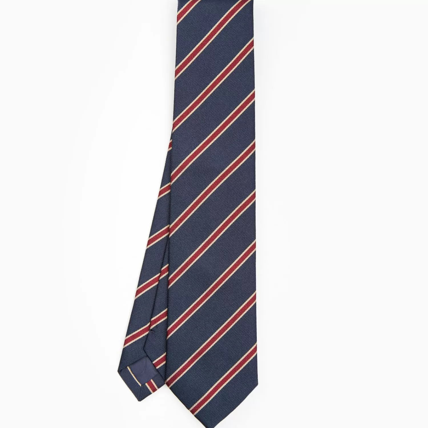 Dark Blue Sartorial Striped Silk Tie>E.Marinella Discount