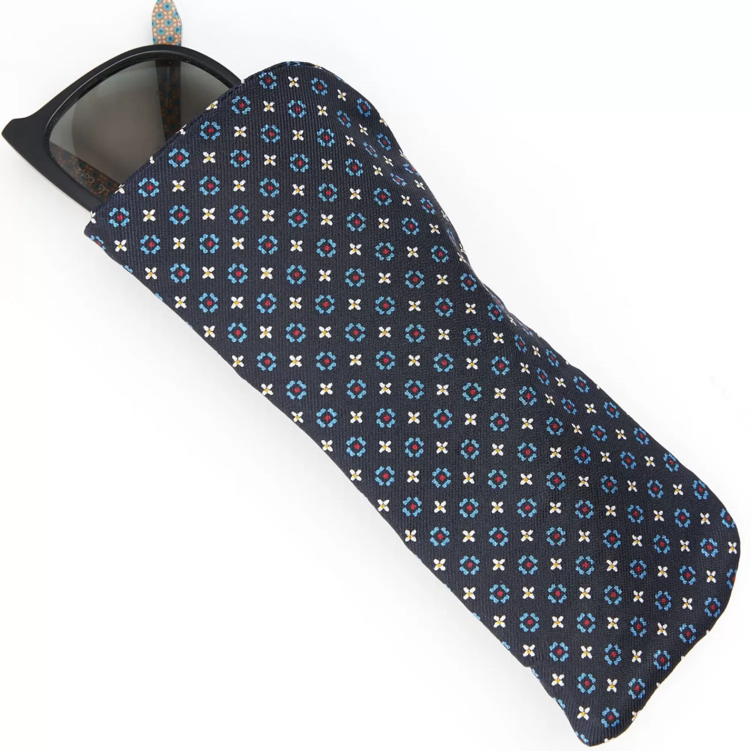 Dark Blue Silk Glasses Case>E.Marinella Discount