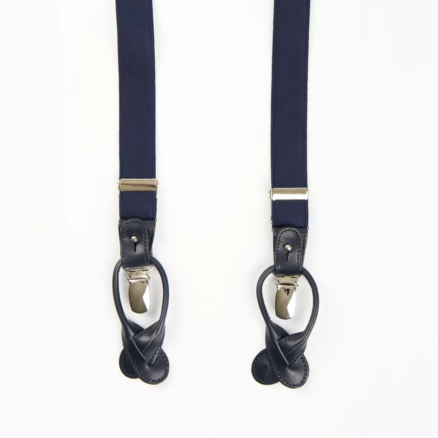 Dark Blue Slim Plain Colour Braces>E.Marinella Clearance