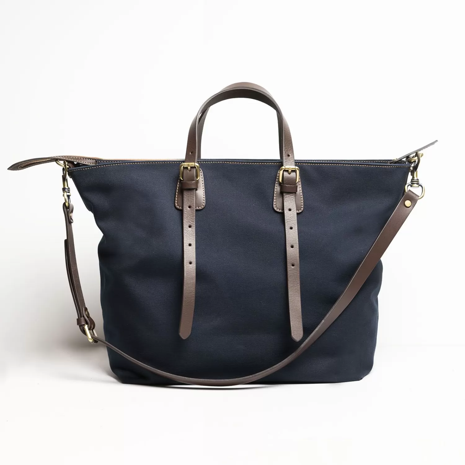 Dark Blue Weekend Bag With Leather Trim>E.Marinella Hot