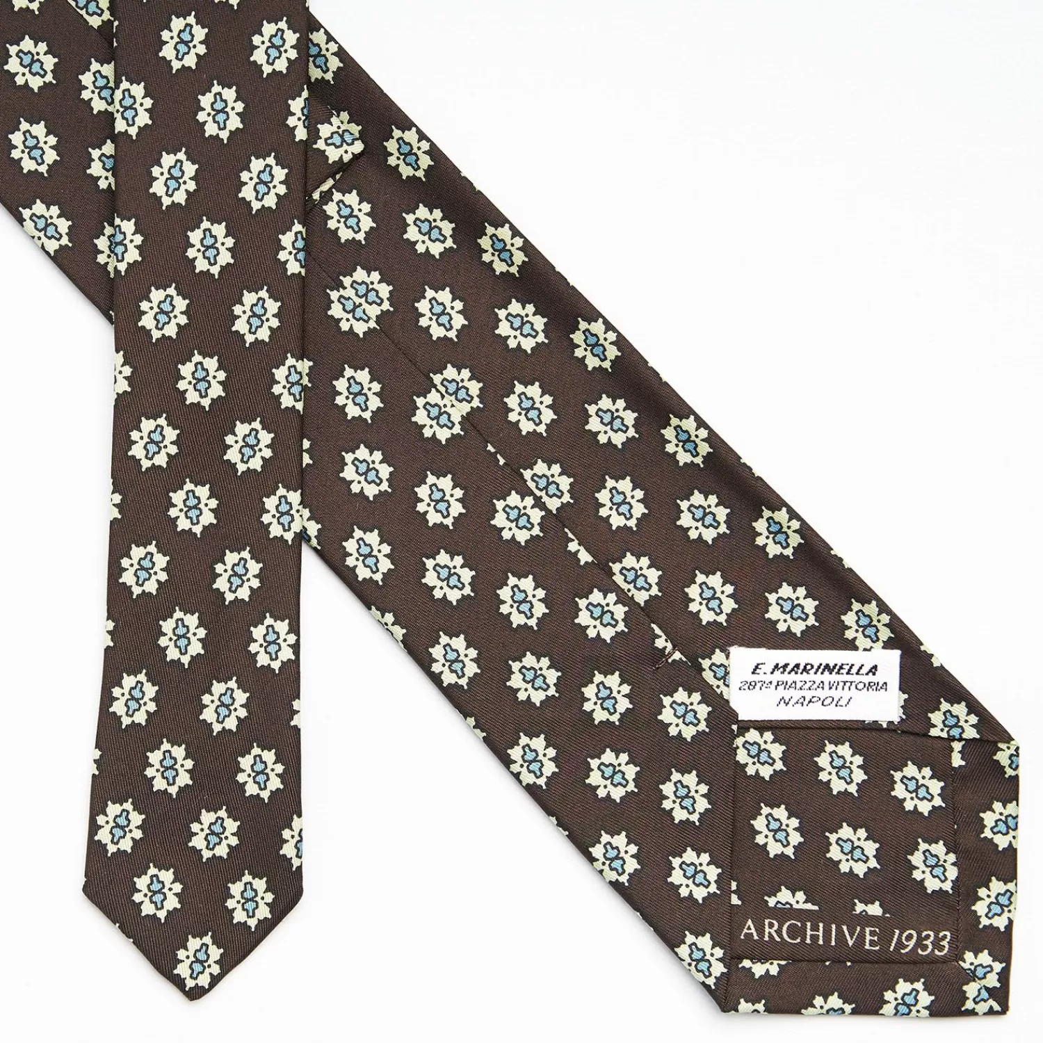 Dark Brown Archivio Collection Silk Tie 1933-04>E.Marinella Clearance