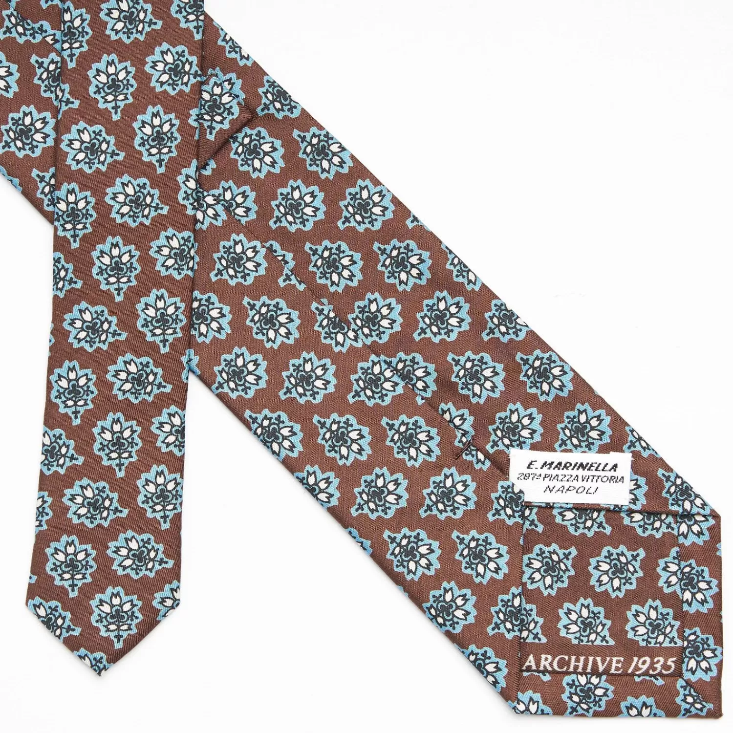 Dark Brown Archivio Collection Silk Tie 1935-05>E.Marinella Store