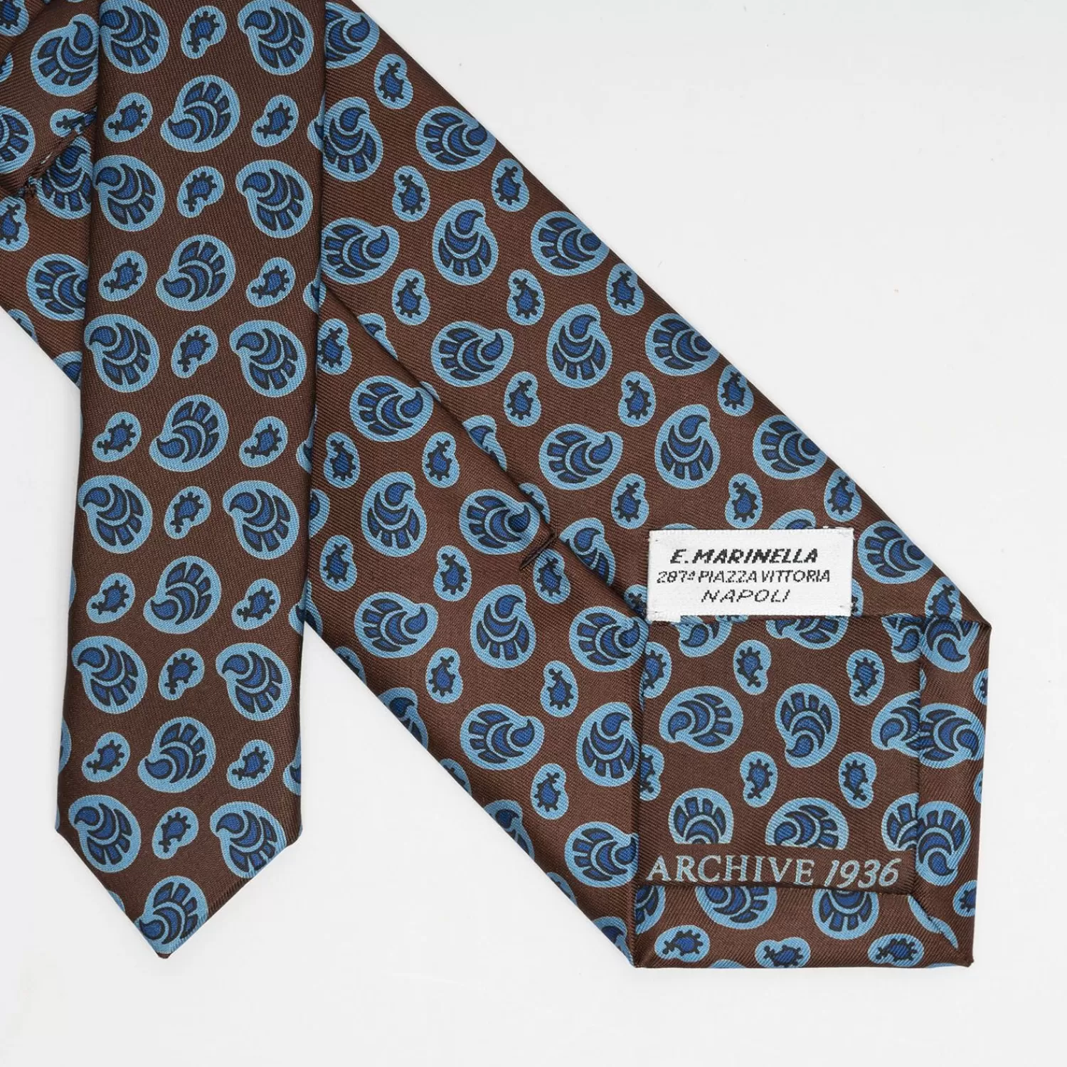 Dark Brown Archivio Collection Silk Tie 1936_04>E.Marinella Hot