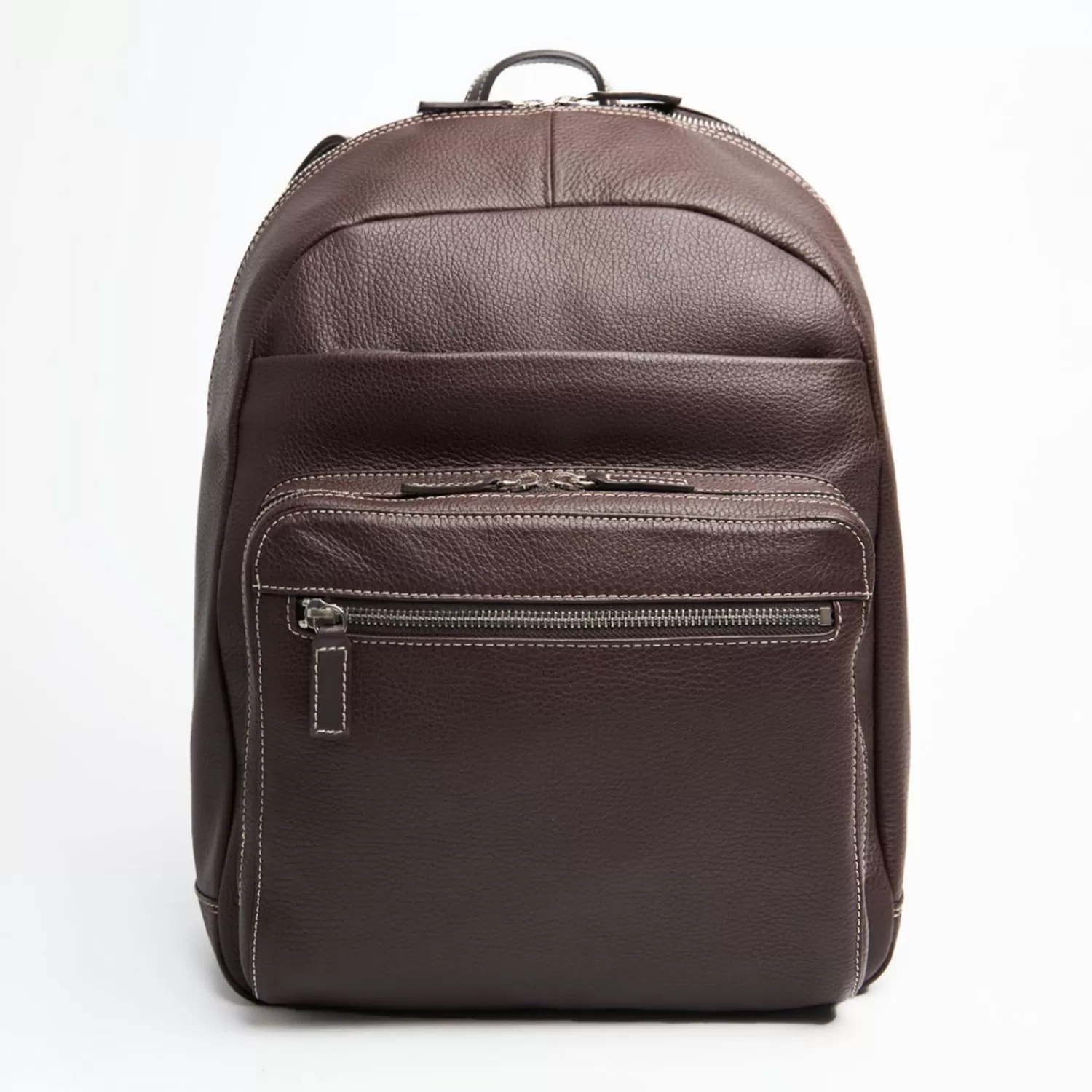 Dark Brown Leather Back Pack>E.Marinella Best Sale