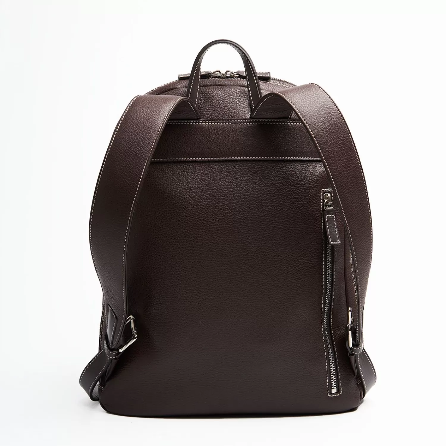 Dark Brown Leather Back Pack>E.Marinella Best Sale