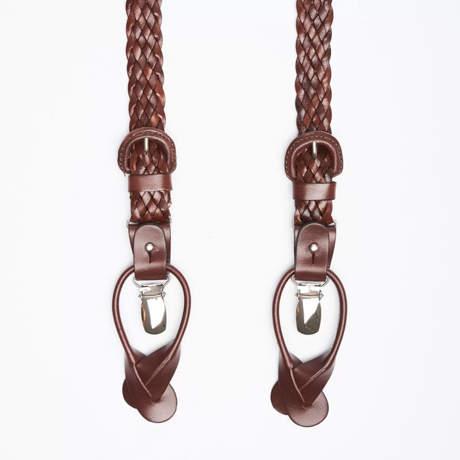 Dark Brown Leather Braces>E.Marinella Sale