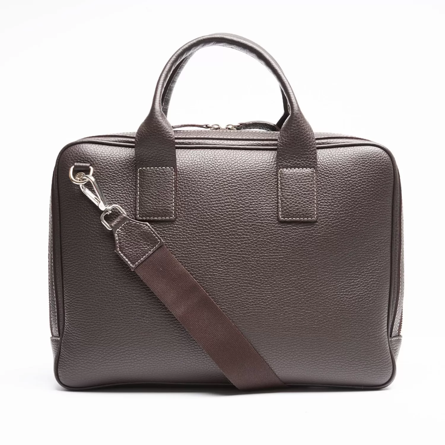 Dark Brown Leather Briefcase>E.Marinella Online