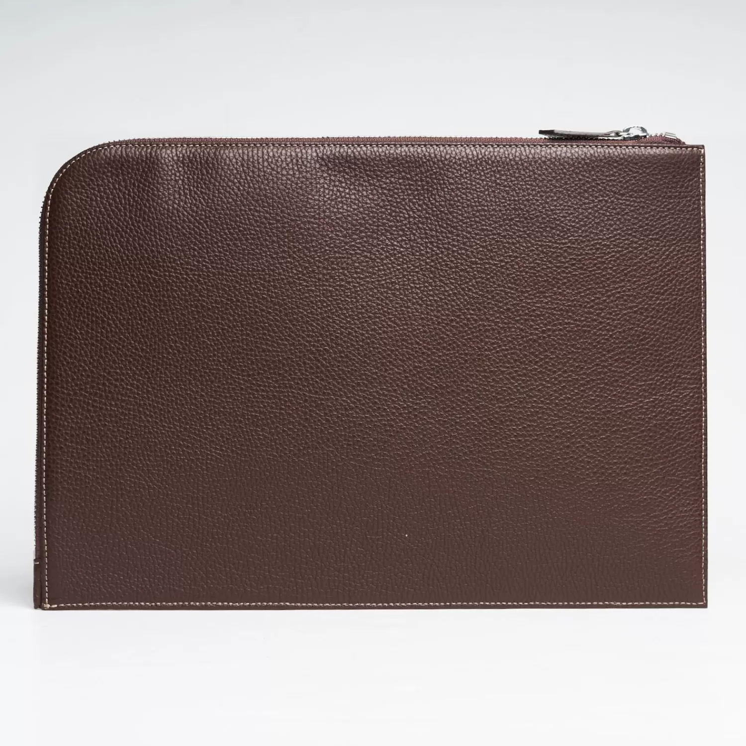 Dark Brown Leather Portfolio With Strap>E.Marinella New