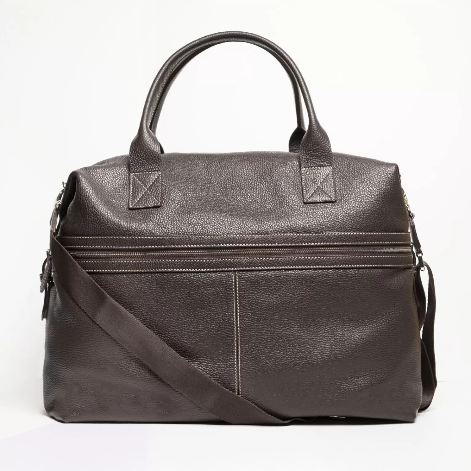 Dark Brown Leather Travel Bag>E.Marinella Cheap