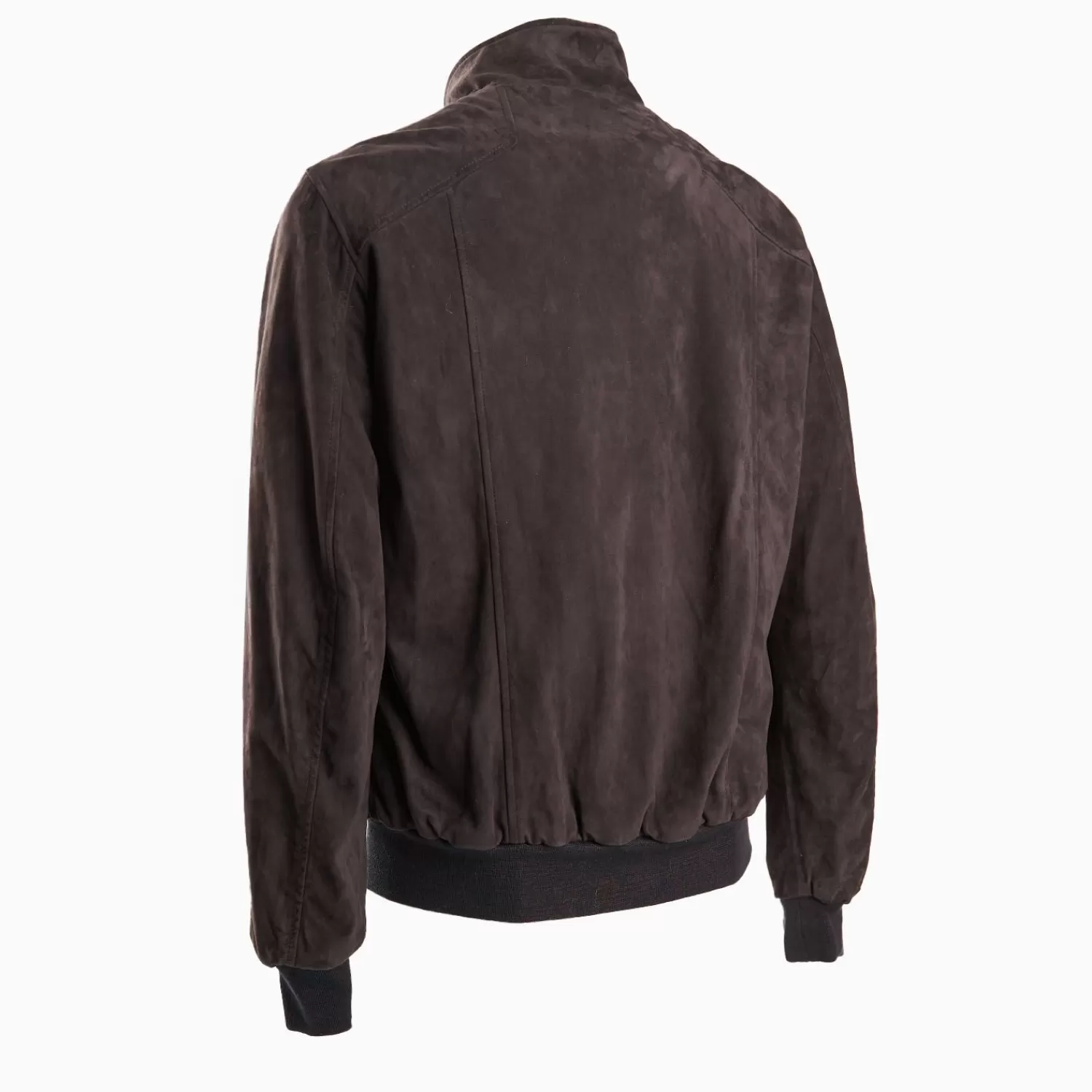 Dark Brown Reversible Suede Leather And Nylon Jacket>E.Marinella Fashion