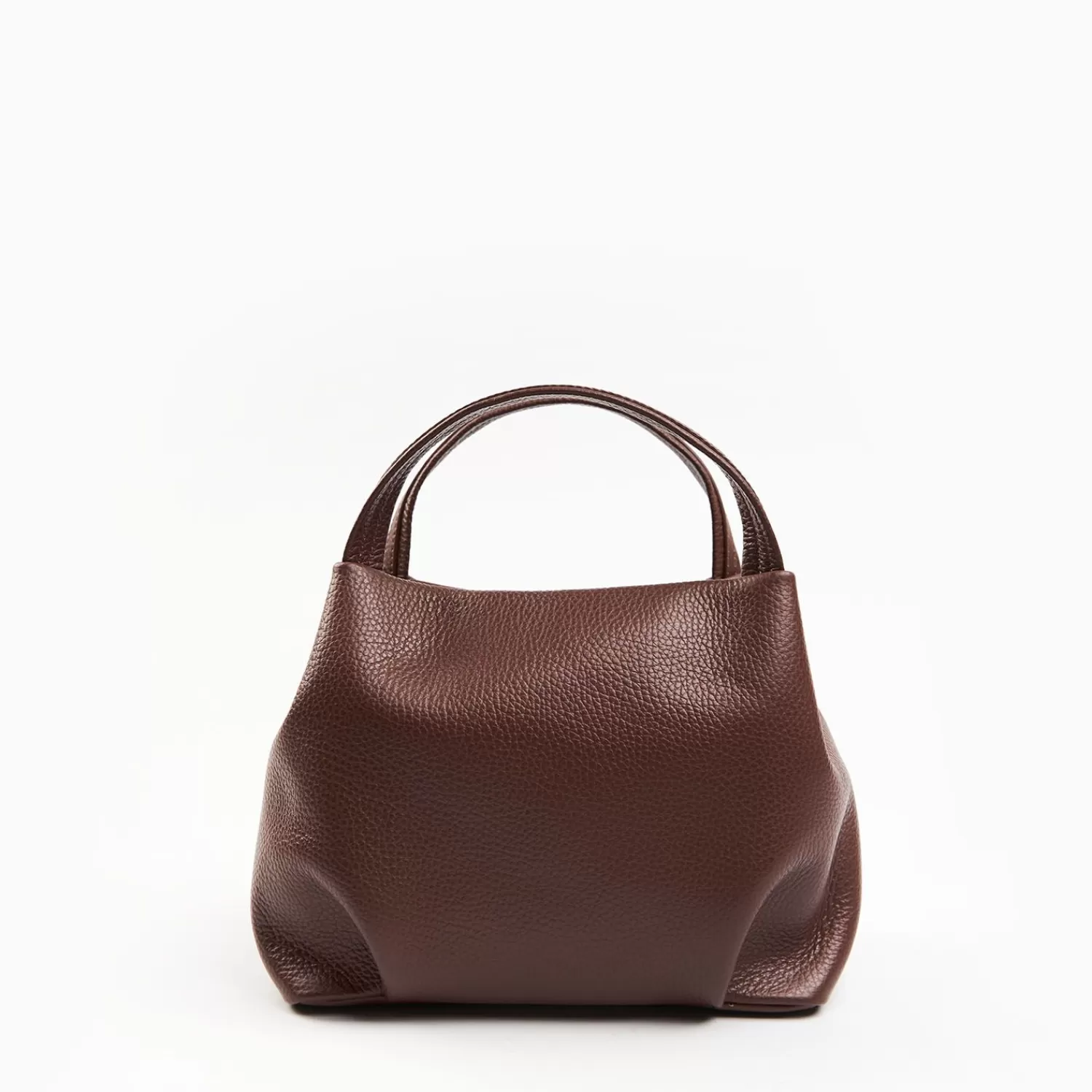 Dark Brown Textured Leather Soft Mini Bag>E.Marinella Sale