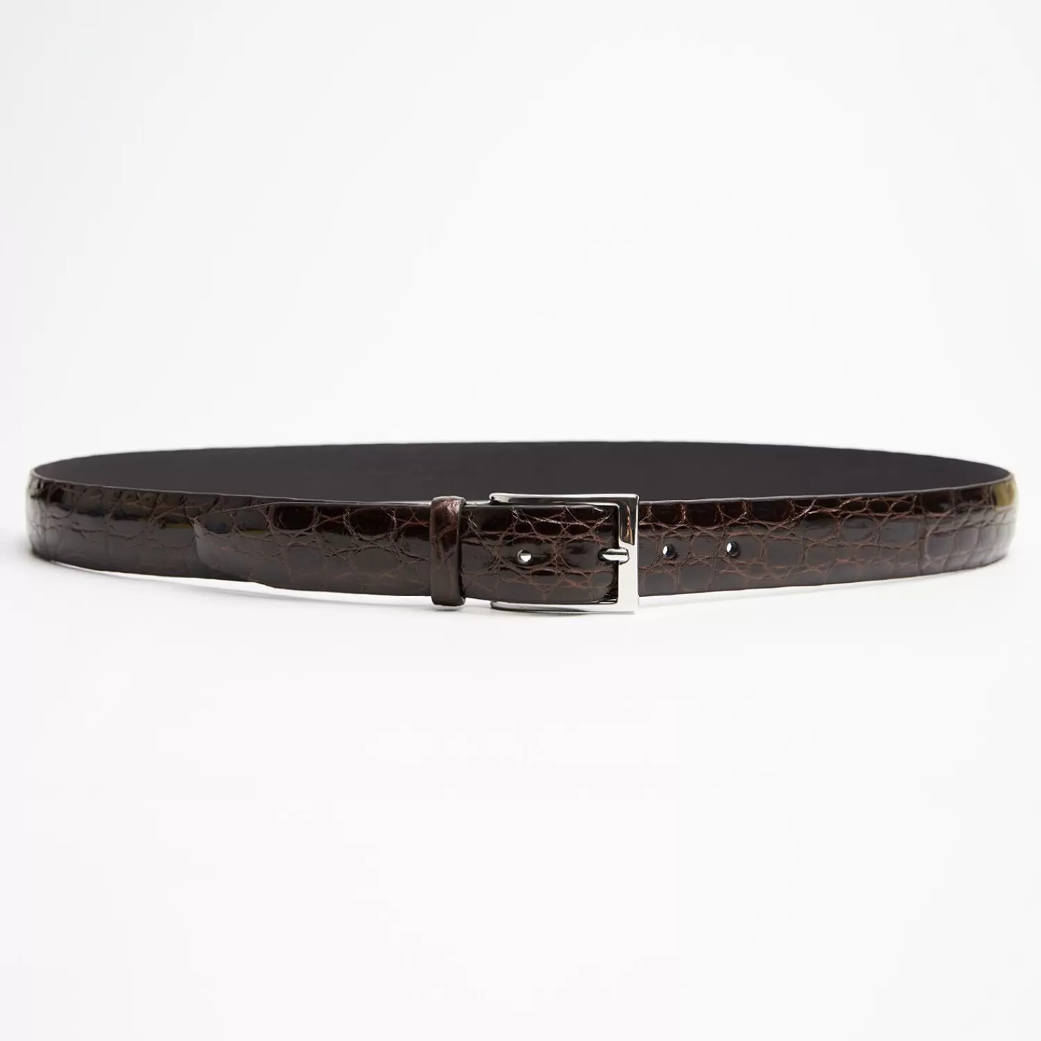 Dark Chocolate Belt In Alligator>E.Marinella Flash Sale