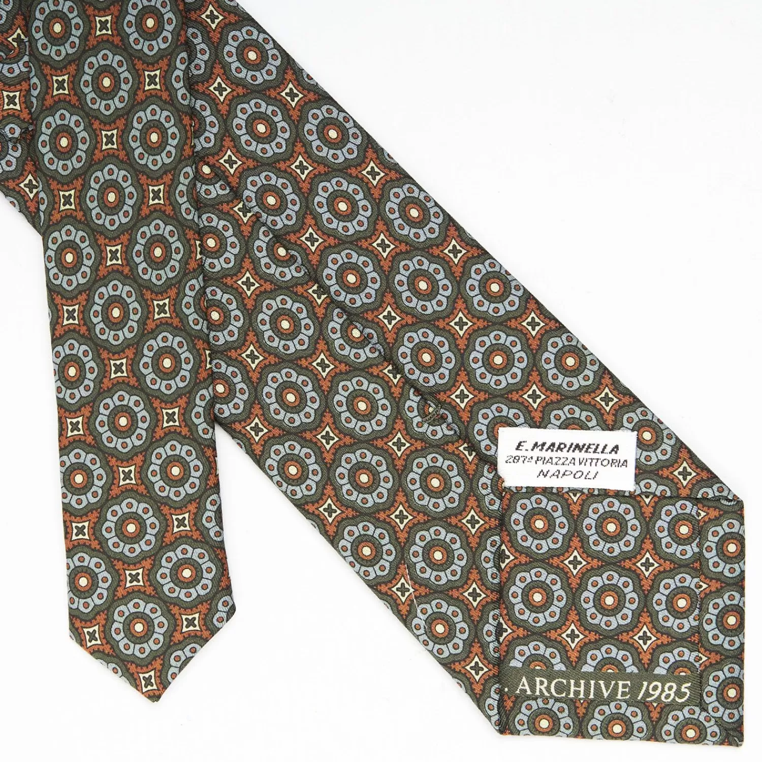 Dark Green Archivio Collection Silk Tie 1985-04>E.Marinella Discount