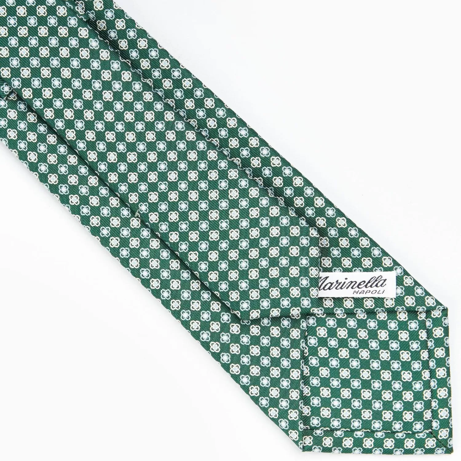 Dark Green Sartorial Classic Silk Tie - Small Flower Pattern>E.Marinella Store