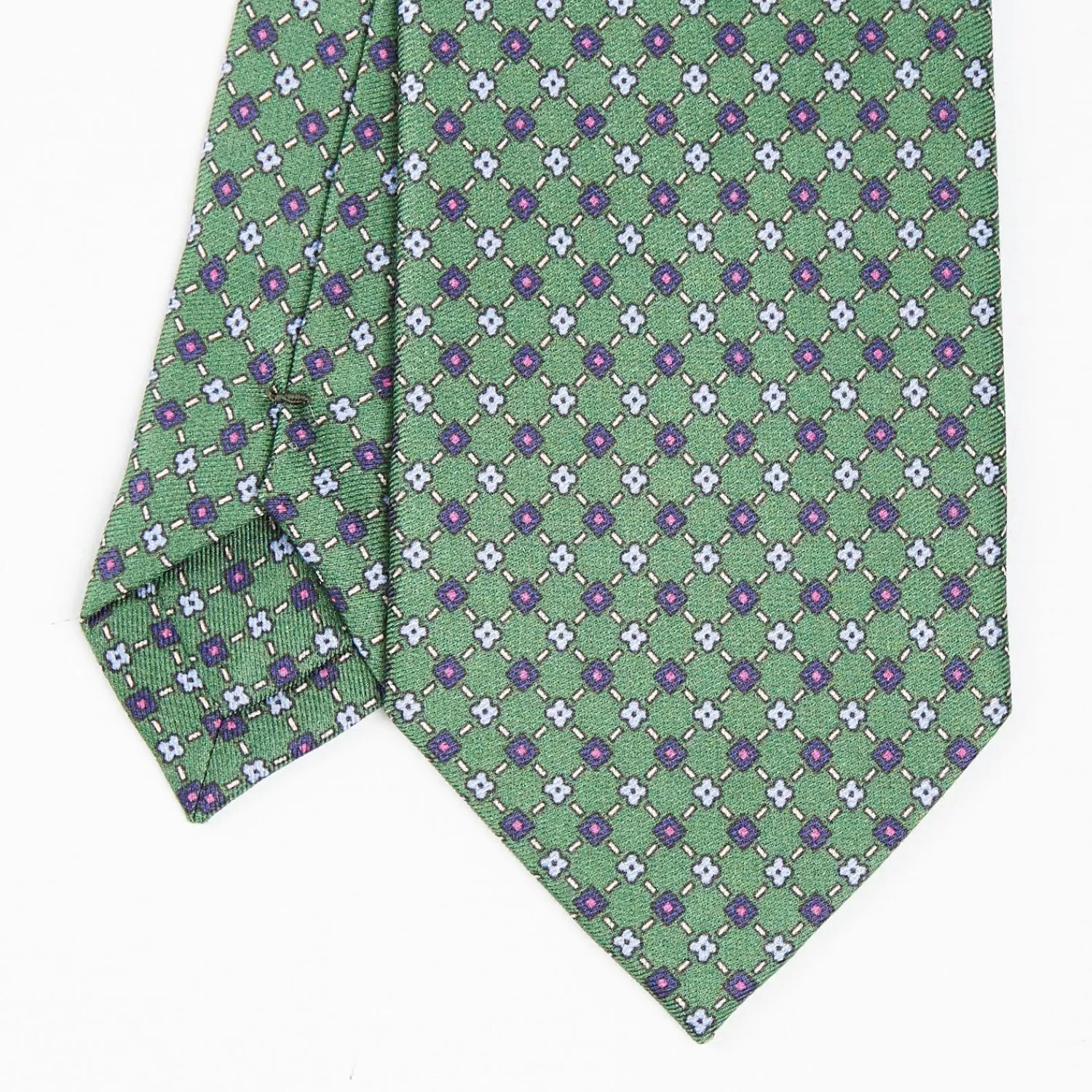 Dark Green Silk And Orange Fiber Tie>E.Marinella Clearance