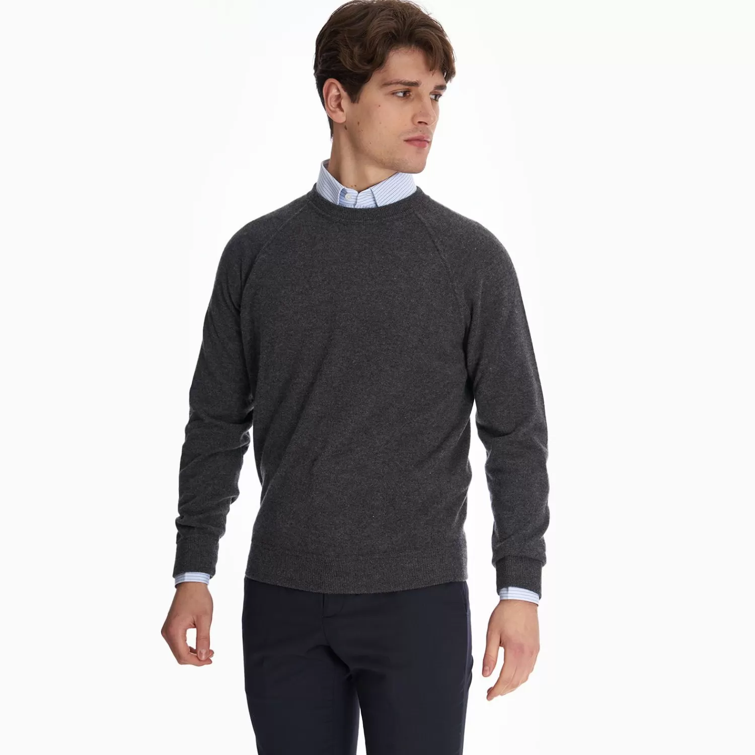 Dark Grey Cashmere Sweatshirt>E.Marinella Best